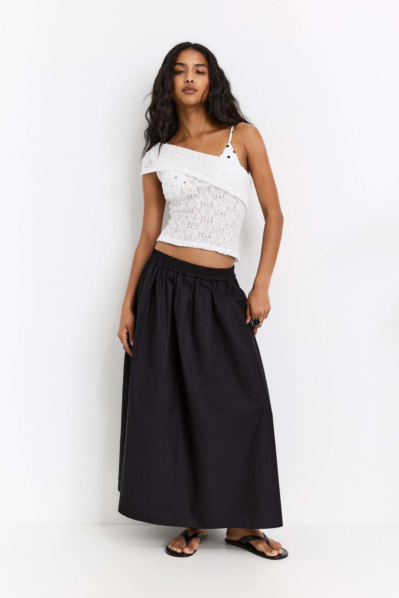 Poplin midi skirt Product Image