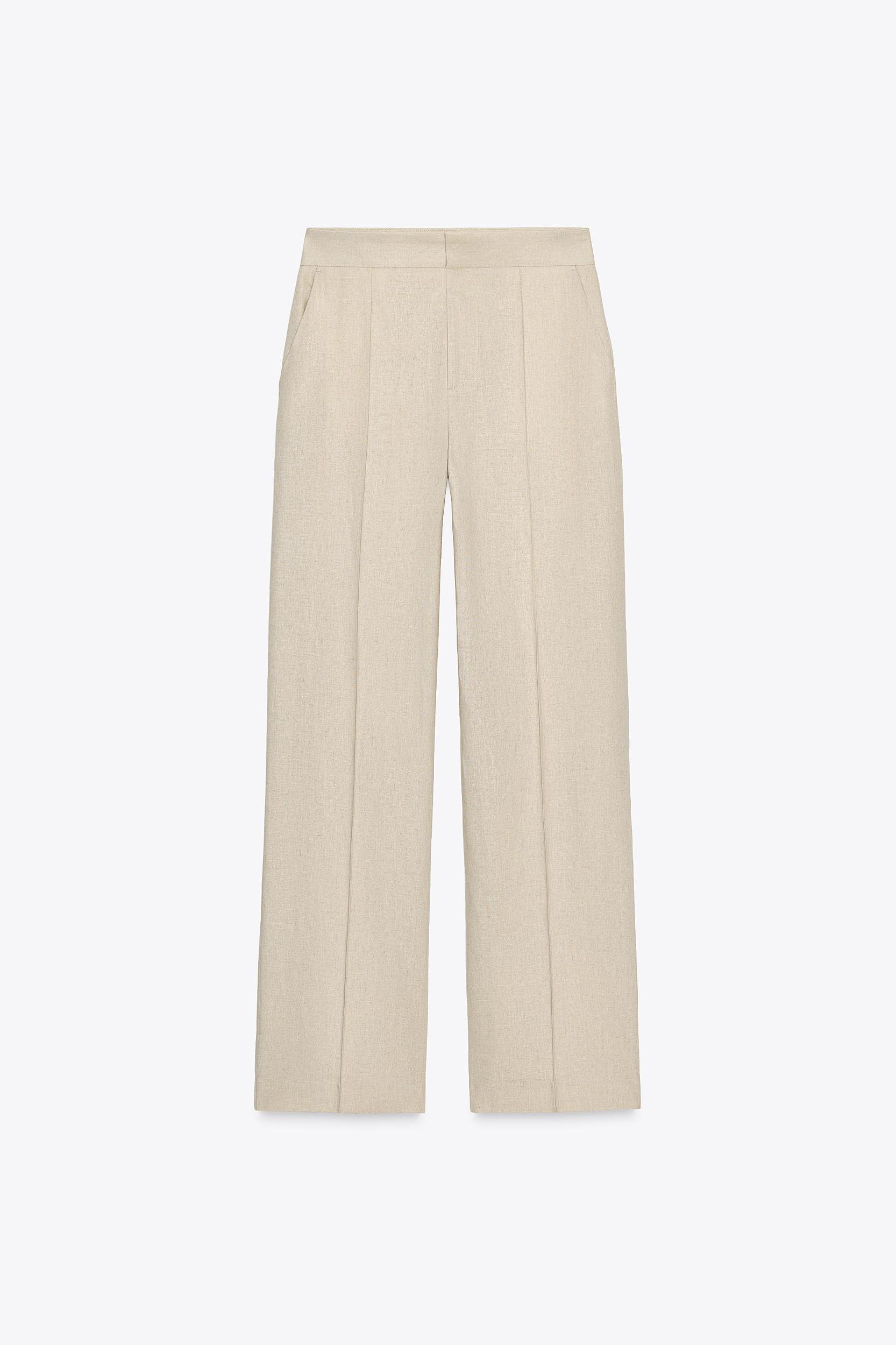 STRAIGHT LEG LINEN PANTS Product Image