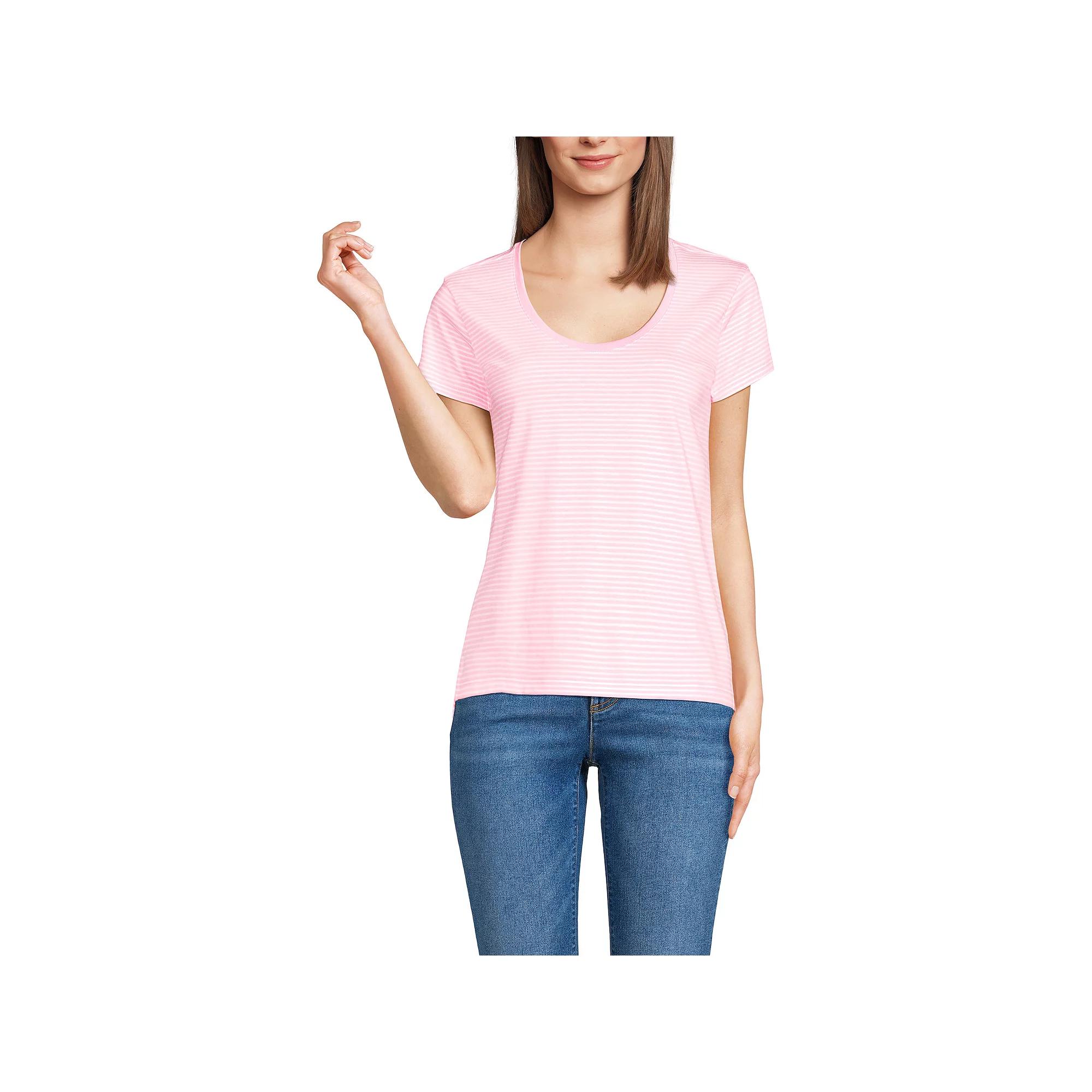 Women's Lands' End Short Sleeve Scoop Neck T-Shirt,  Product Image