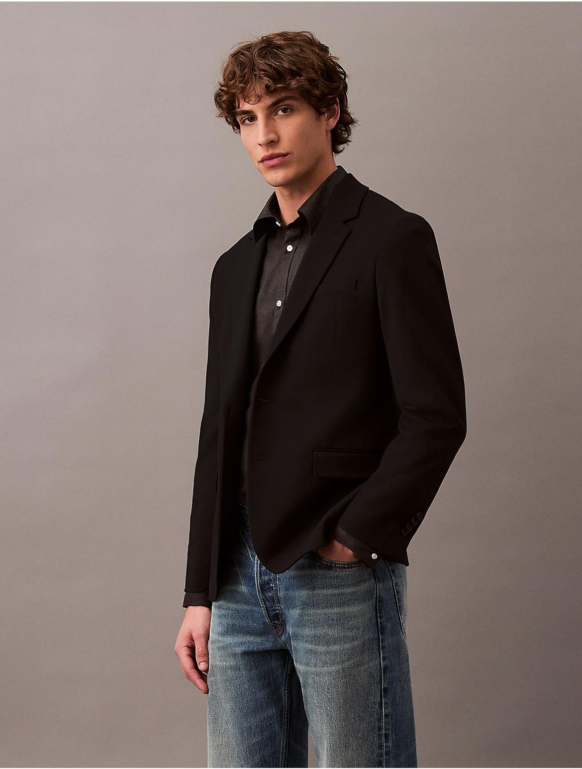 Calvin Klein Mens Slim Wool Gabardine Blazer Product Image