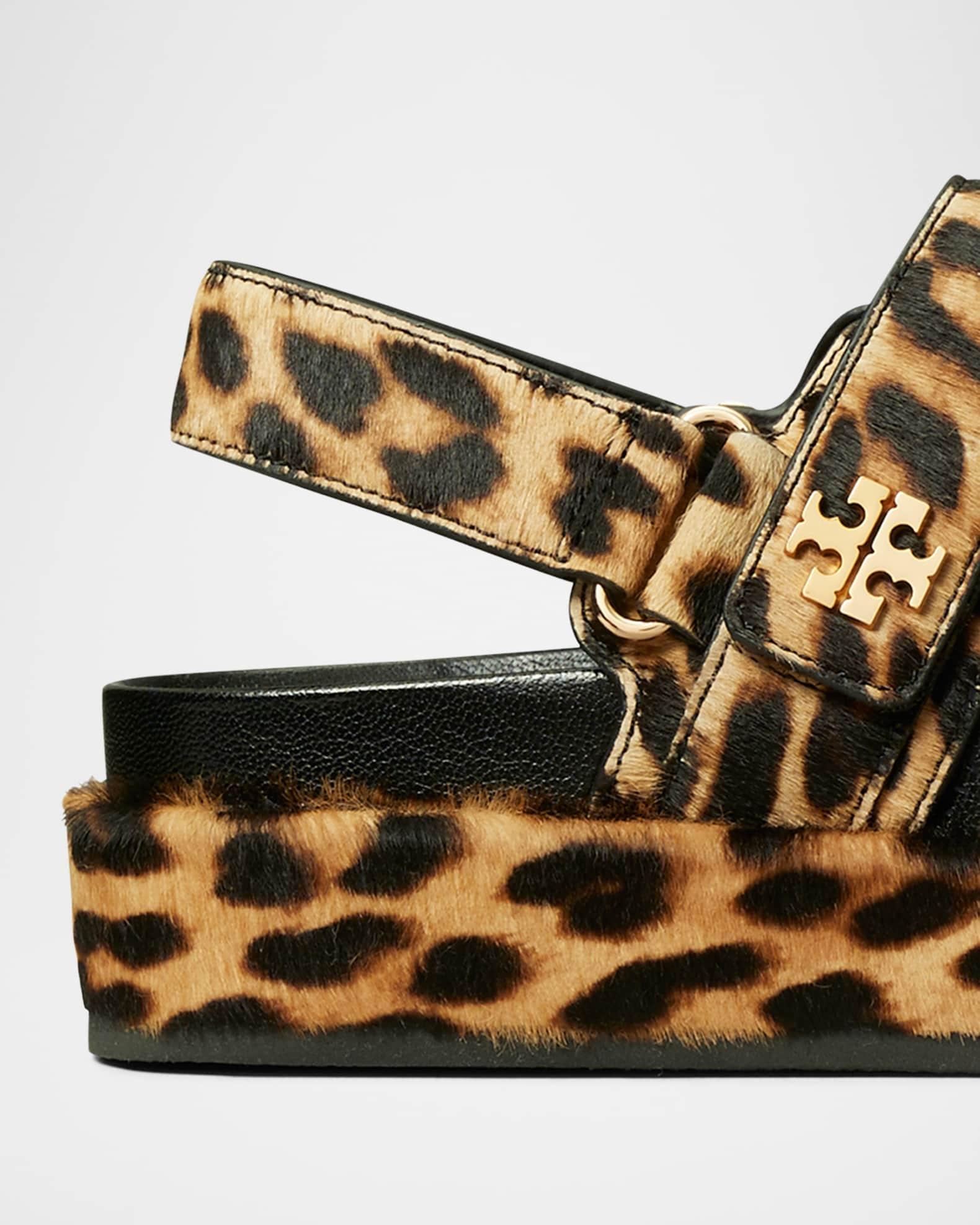Kira Leopard-Print Calf Hair Sport Sandals Product Image