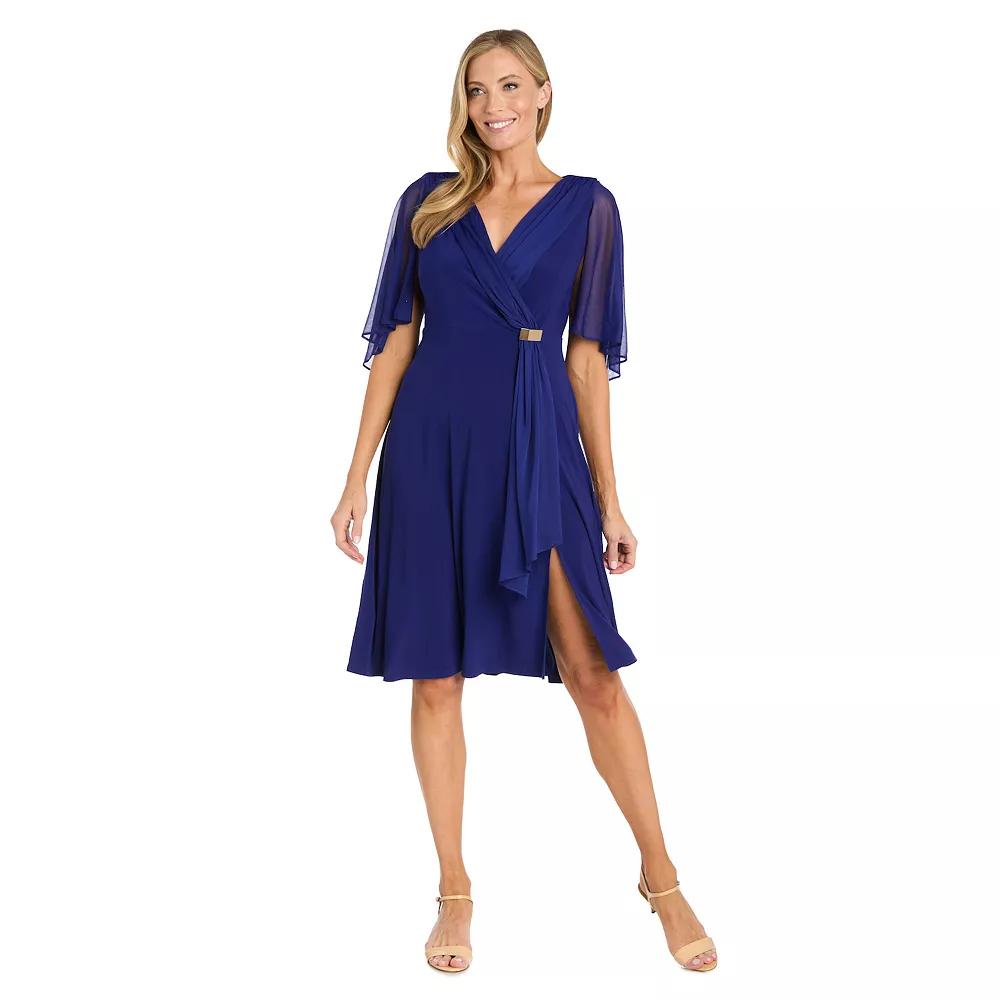 Women's R&M Richards Draped Wrap Waist Dress,  Product Image