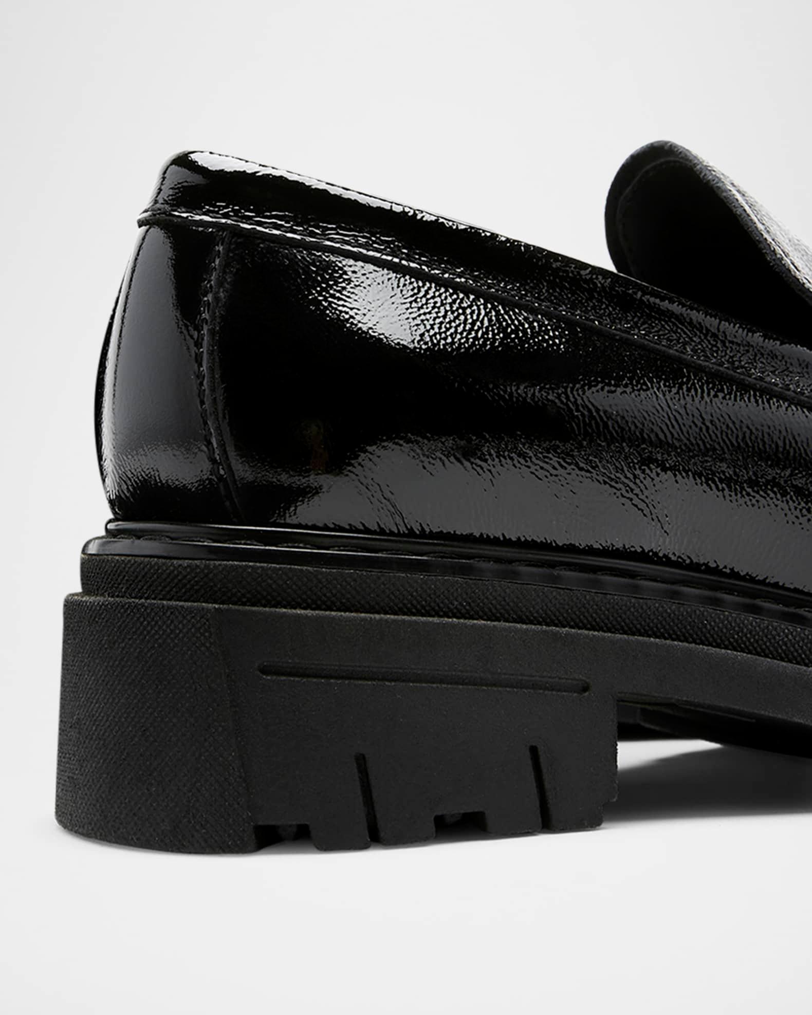 Doe Crinkle Leather Penny Loafers Product Image