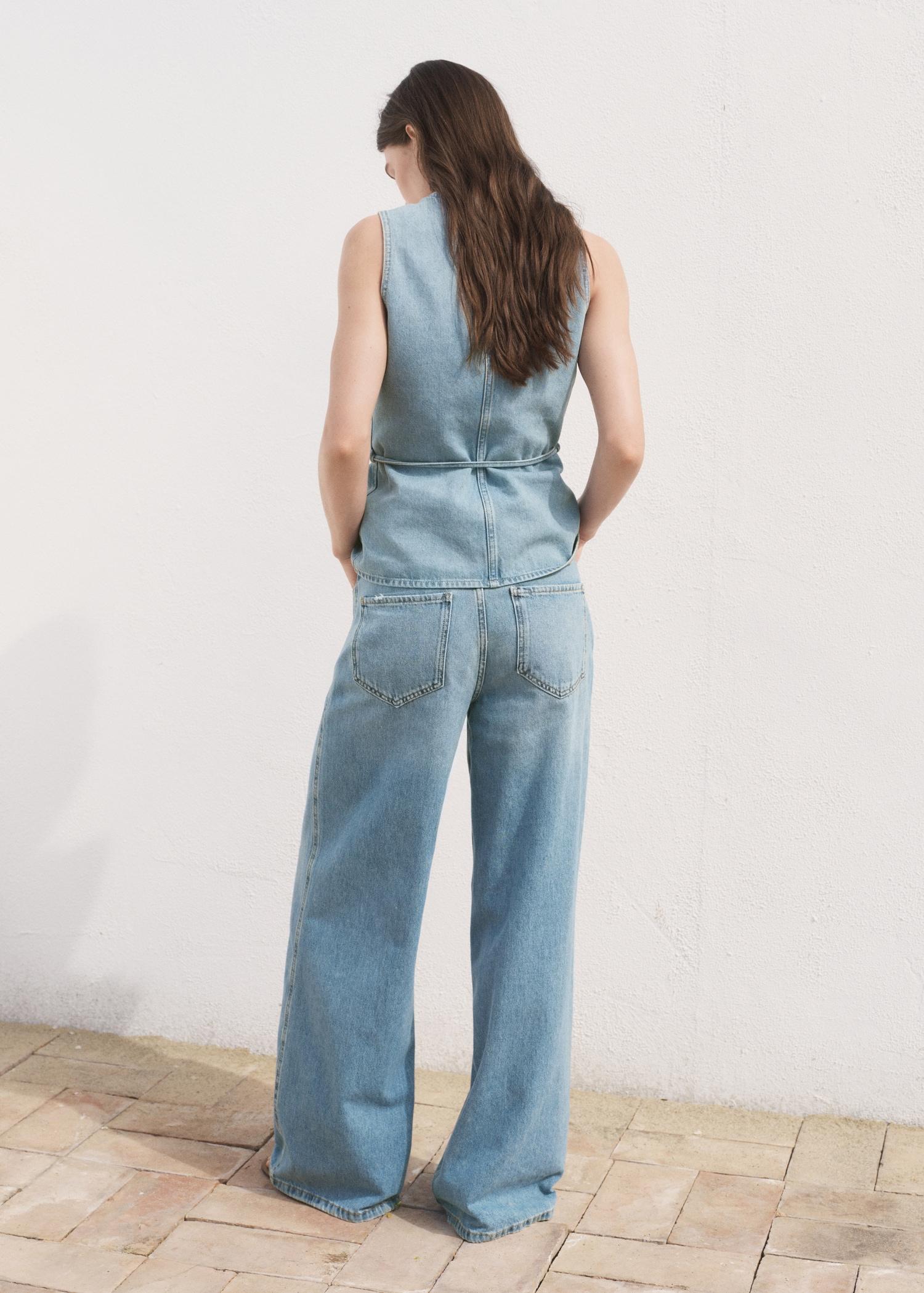 High-rise wideleg jeans - Women | MANGO USA Product Image