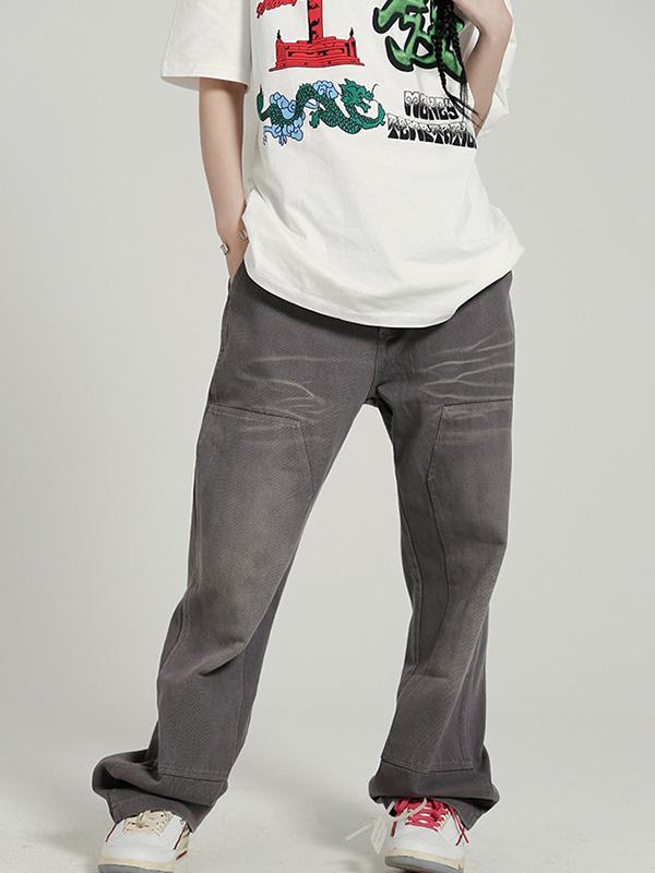 Loose-Fitting Streetwear Outfits Cargo Jeans Product Image