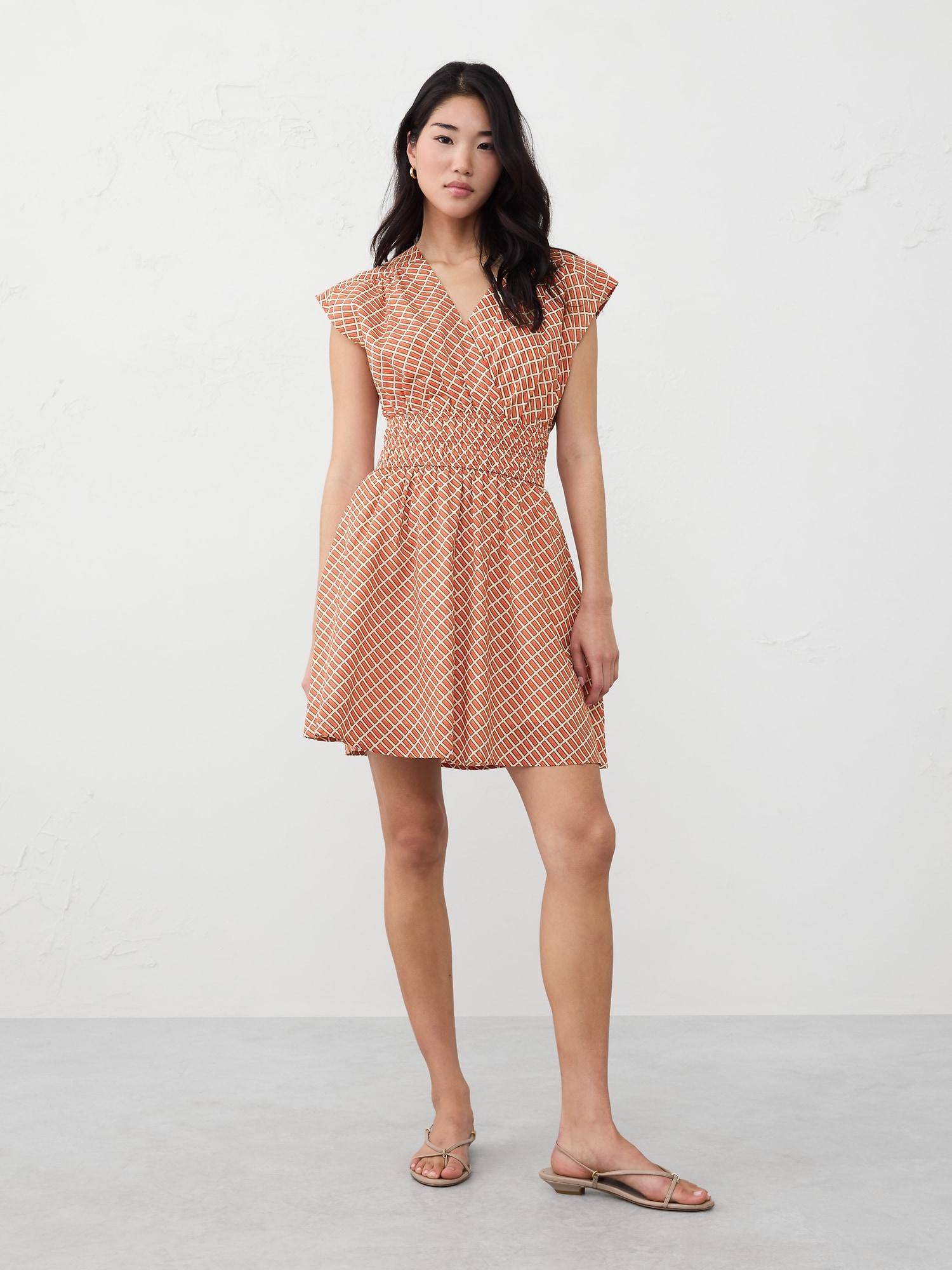 Textured Shirred Mini Dress Product Image