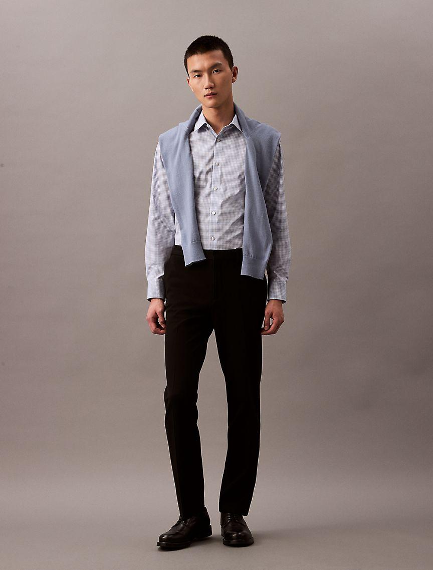 Steel Check Slim Fit Button-Down Shirt Product Image