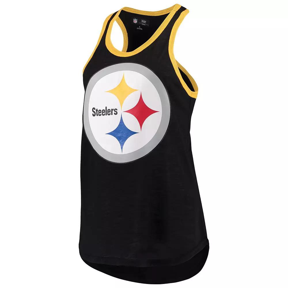 Women's G-III 4Her by Carl Banks Black Pittsburgh Steelers Tater Tank Top,  Product Image