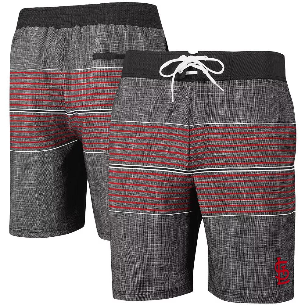 Men's G-III Sports by Carl Banks Charcoal St. Louis Cardinals Horizon Volley Swim Trunks, Size: Small Product Image