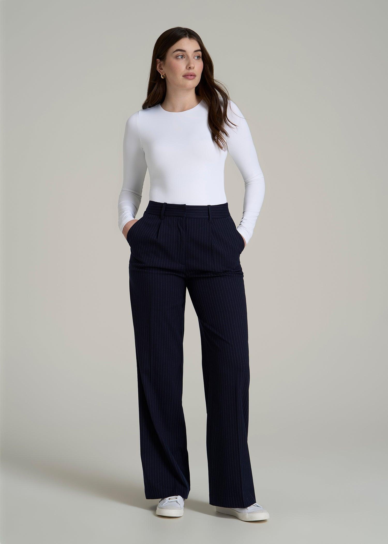 Long Sleeve Bodysuit for Tall Women in Bright White Female Product Image