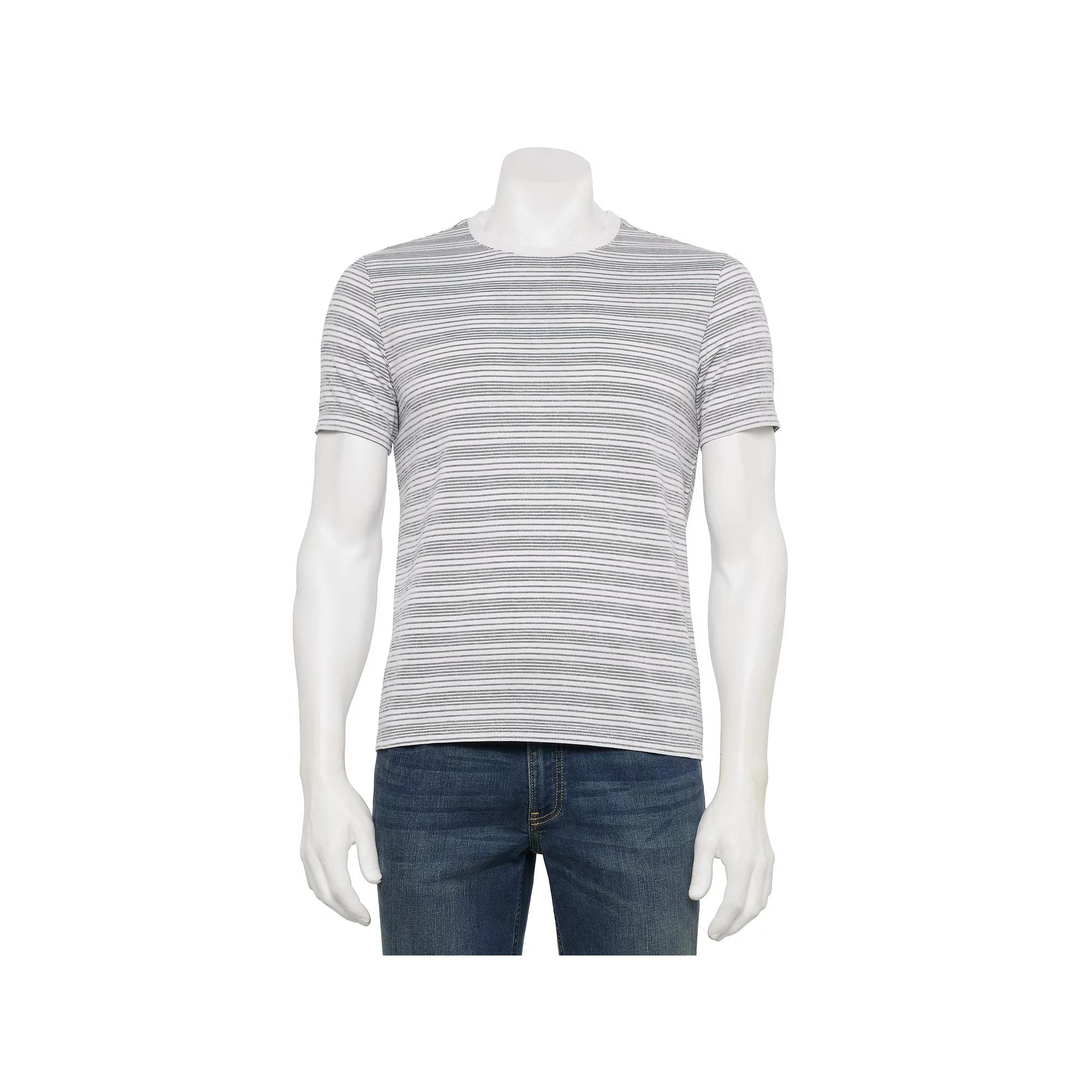 Men's Thomas Sterling Striped Short Sleeve Knit Tee, Size: Large, Blue Stripe Product Image