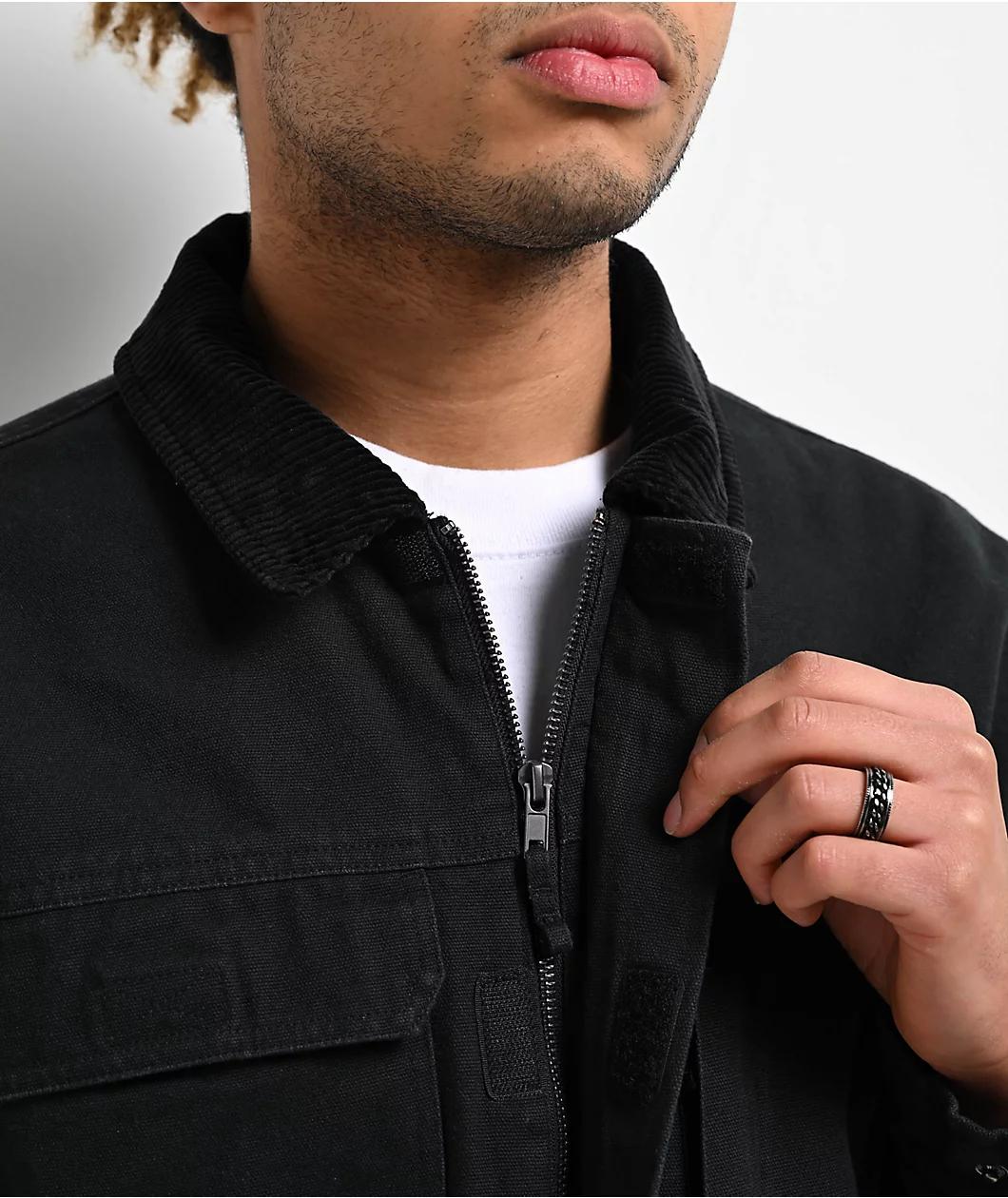 Empyre Grind Chore Black Canvas Jacket Product Image