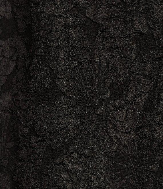 Sugarlips Plus Size Short Sleeve Floral Jacquard Midi Dress Product Image