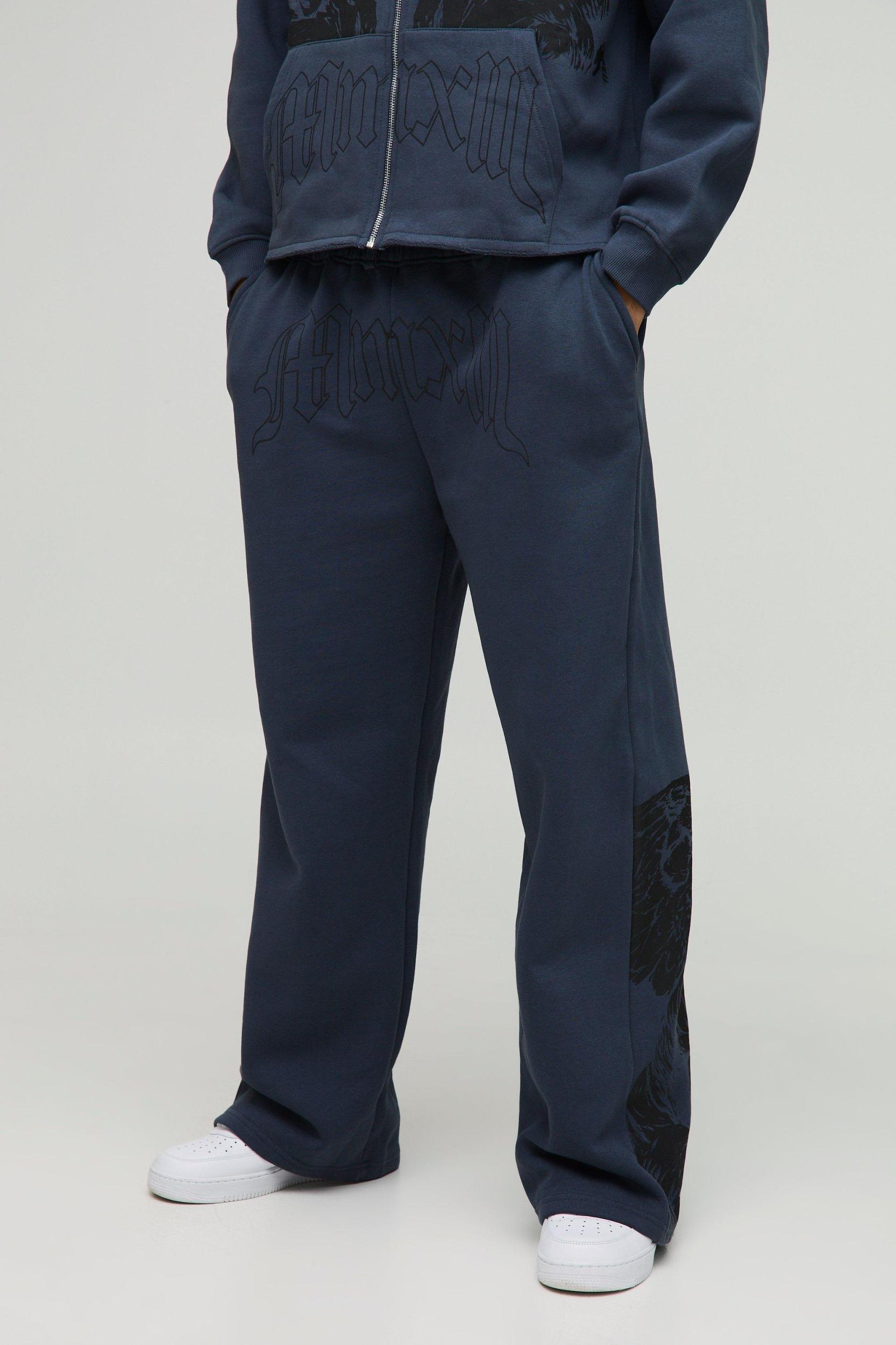 Wide Fit Renaissance Graphic Sweatpants | boohooMAN USA Product Image