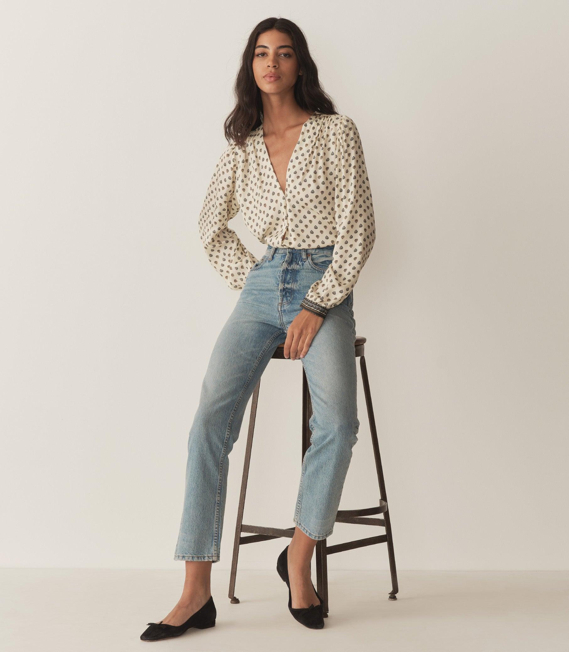 CANDACE TOP -- RIVIERA FOULARD Product Image