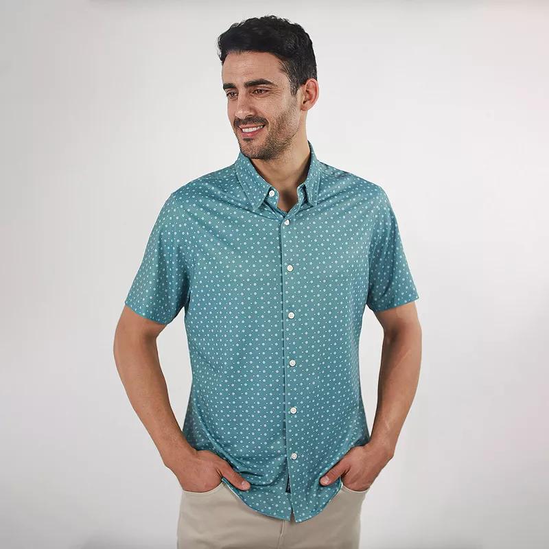 Men's JACHS NY Short Sleeve 4-Way Stretch Knit Performance Shirt,  Product Image