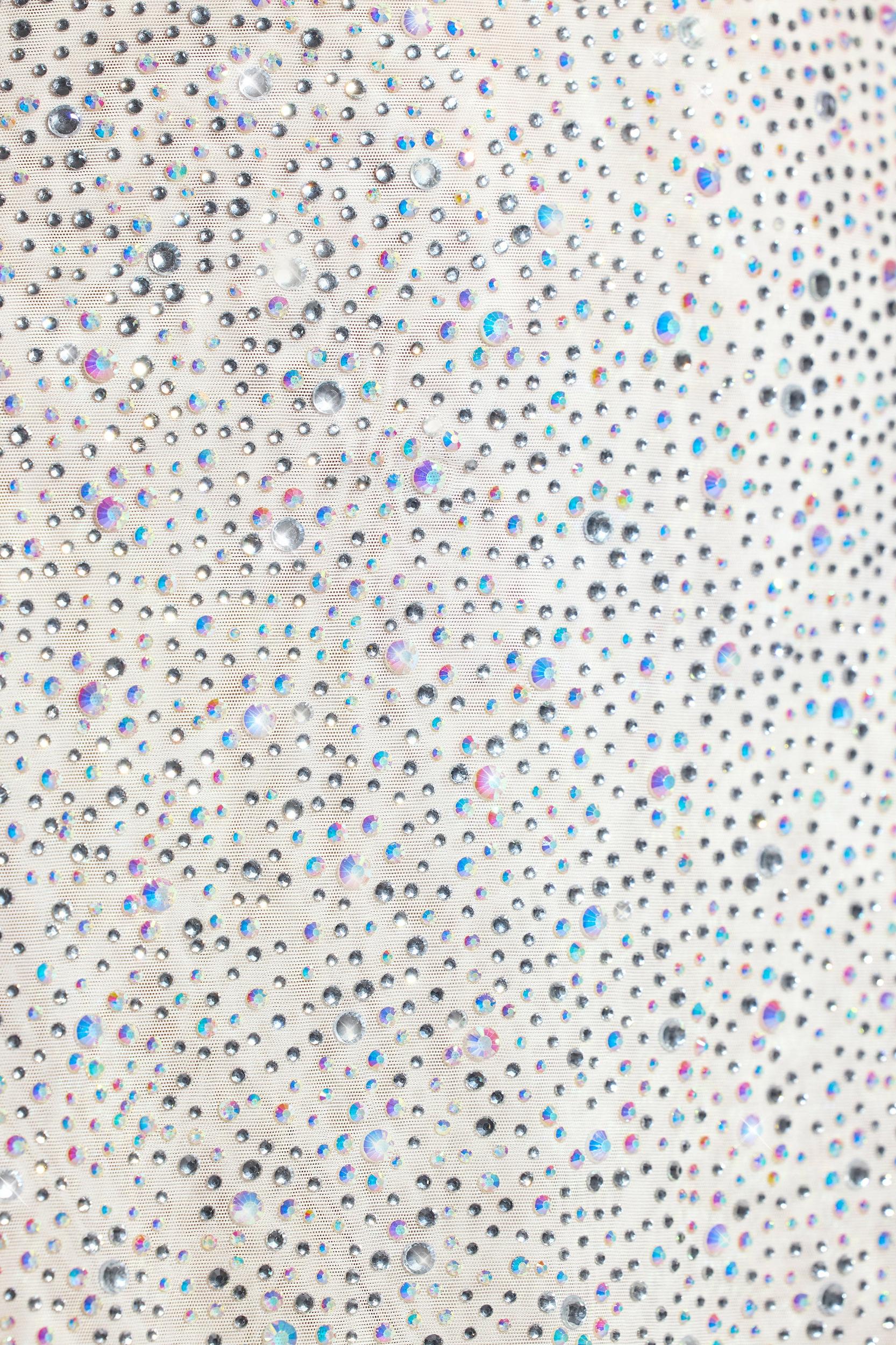 Embellished Corset Mini Dress in White Product Image