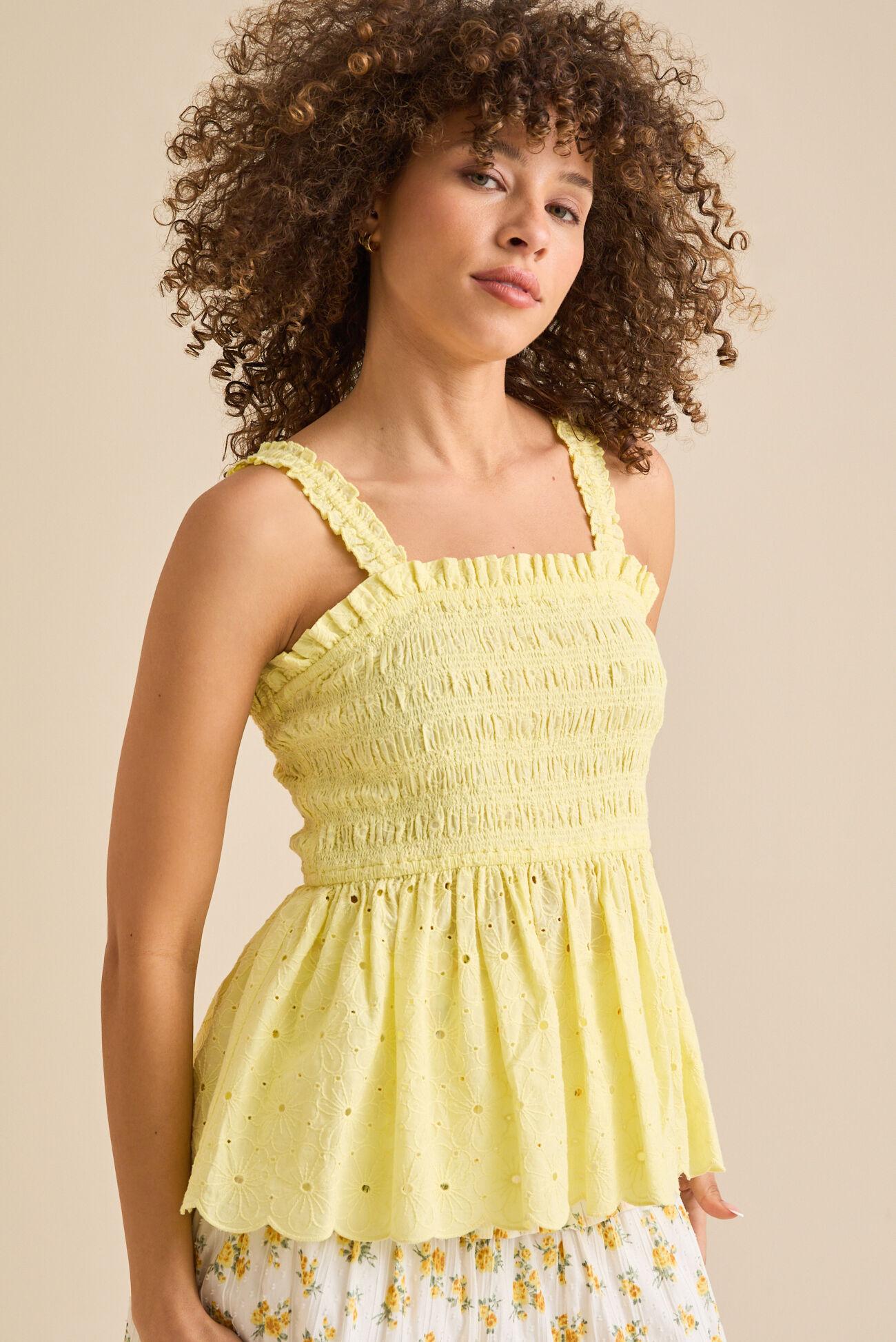 Mila Smocked Tank Top Product Image