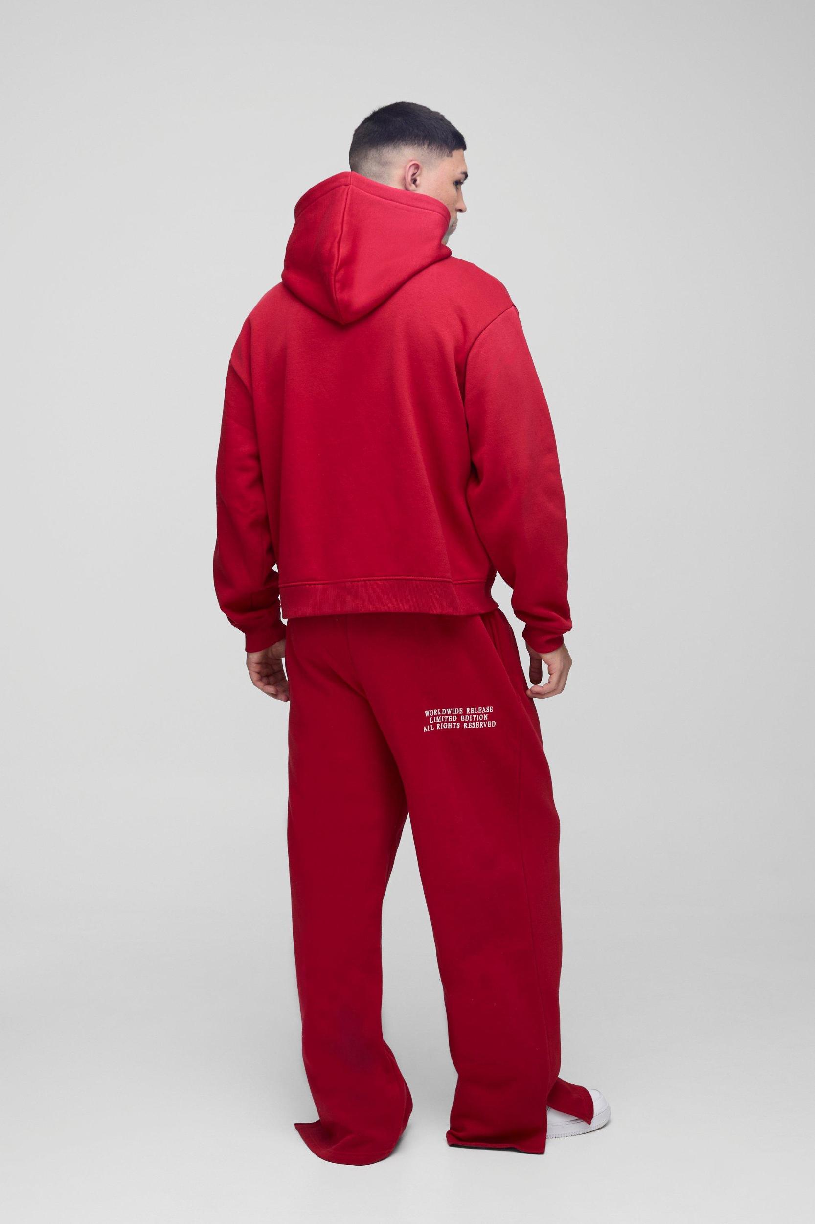 Oversized Boxy BM Signature Zip Hooded Tracksuit | boohooMAN USA Product Image