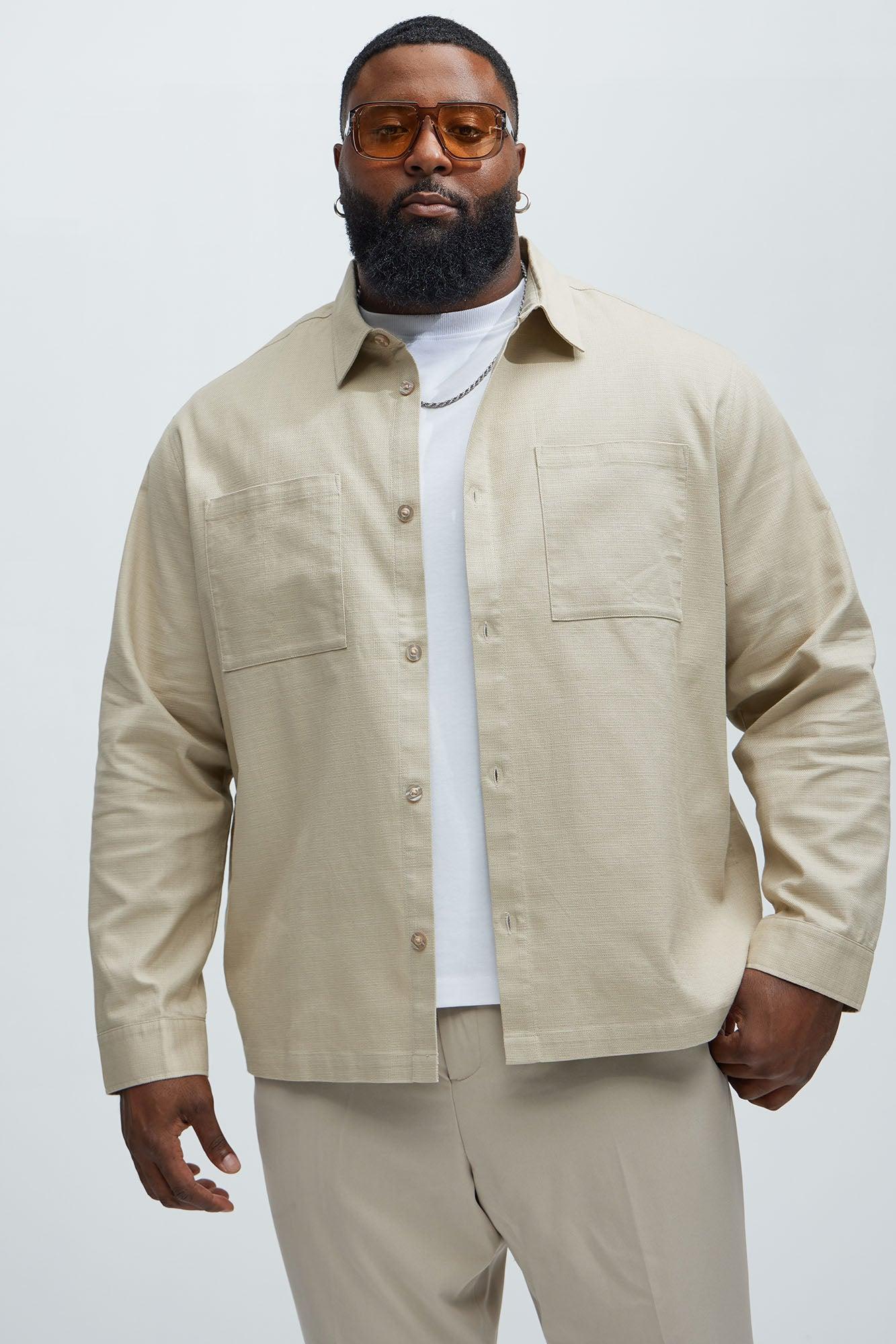 Eastman Pocket Button Up Shirt - Taupe Product Image