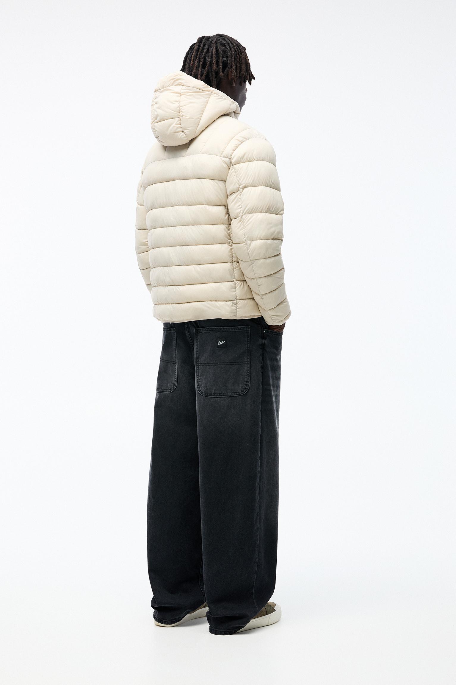 Lightweight puffer jacket with hood Product Image