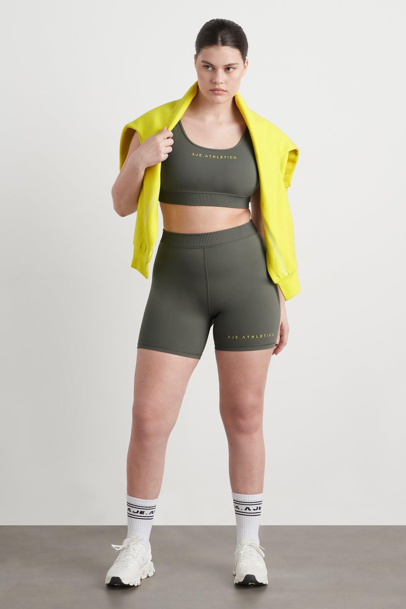 High Rise Pintuck Mid Length Bike Shorts 625 Product Image