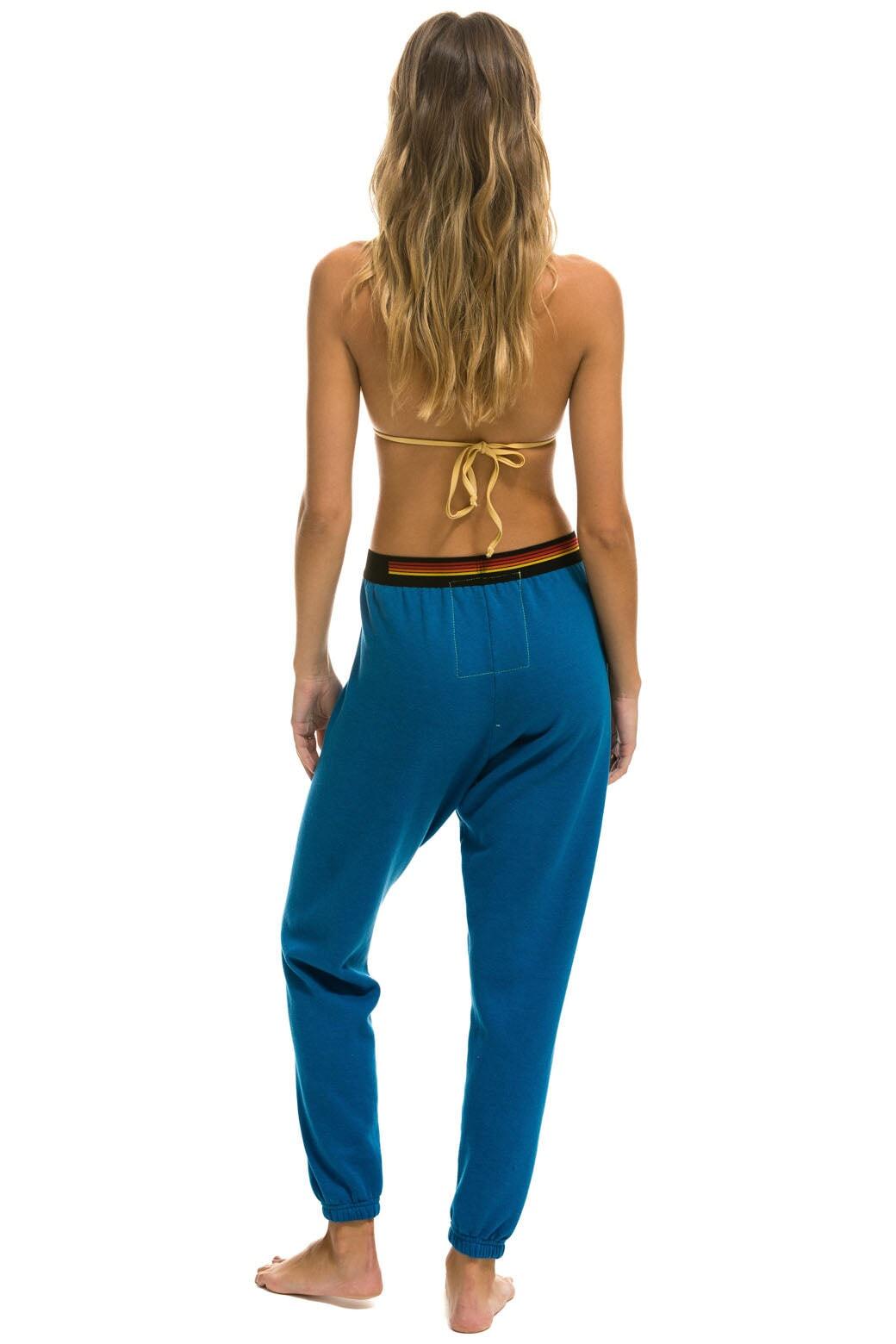 LOGO STRIPE SWEATPANTS - CARIBBEAN Female Product Image