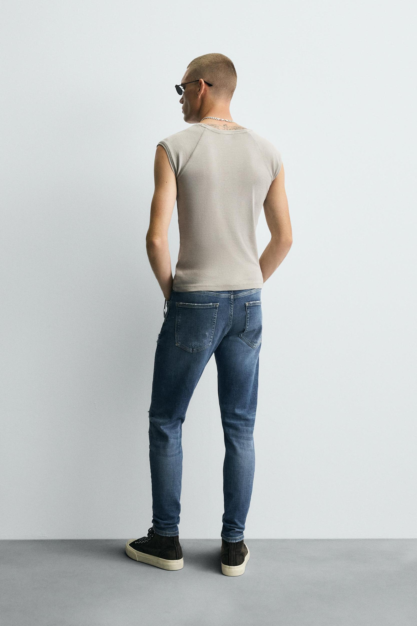 RIPPED SKINNY FIT JEANS Product Image