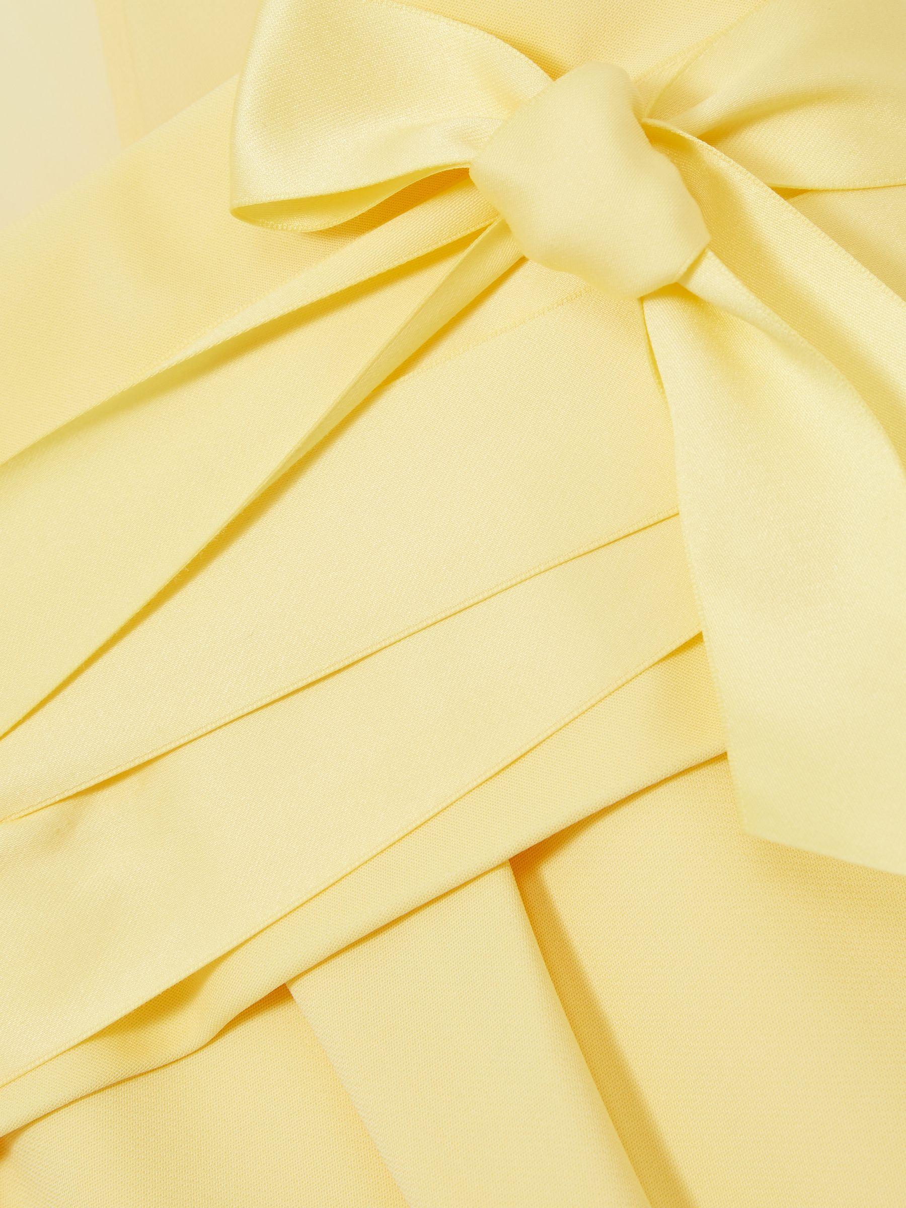 Atelier Ribbon-Tie Corset Shift Dress in Lemon Product Image