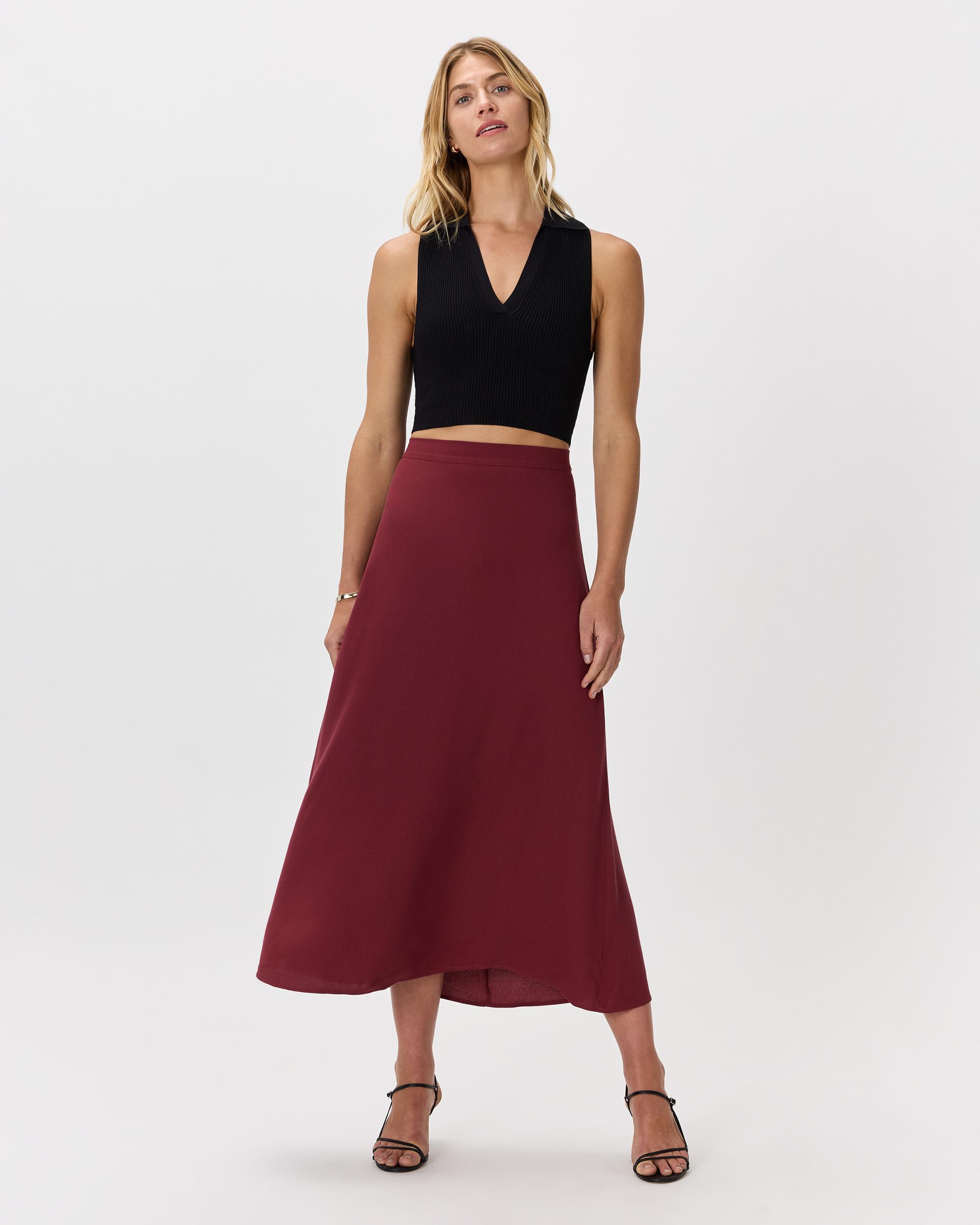 Quince | Women's Lightweight Crepe Slip Skirt Recycled Polyester Product Image