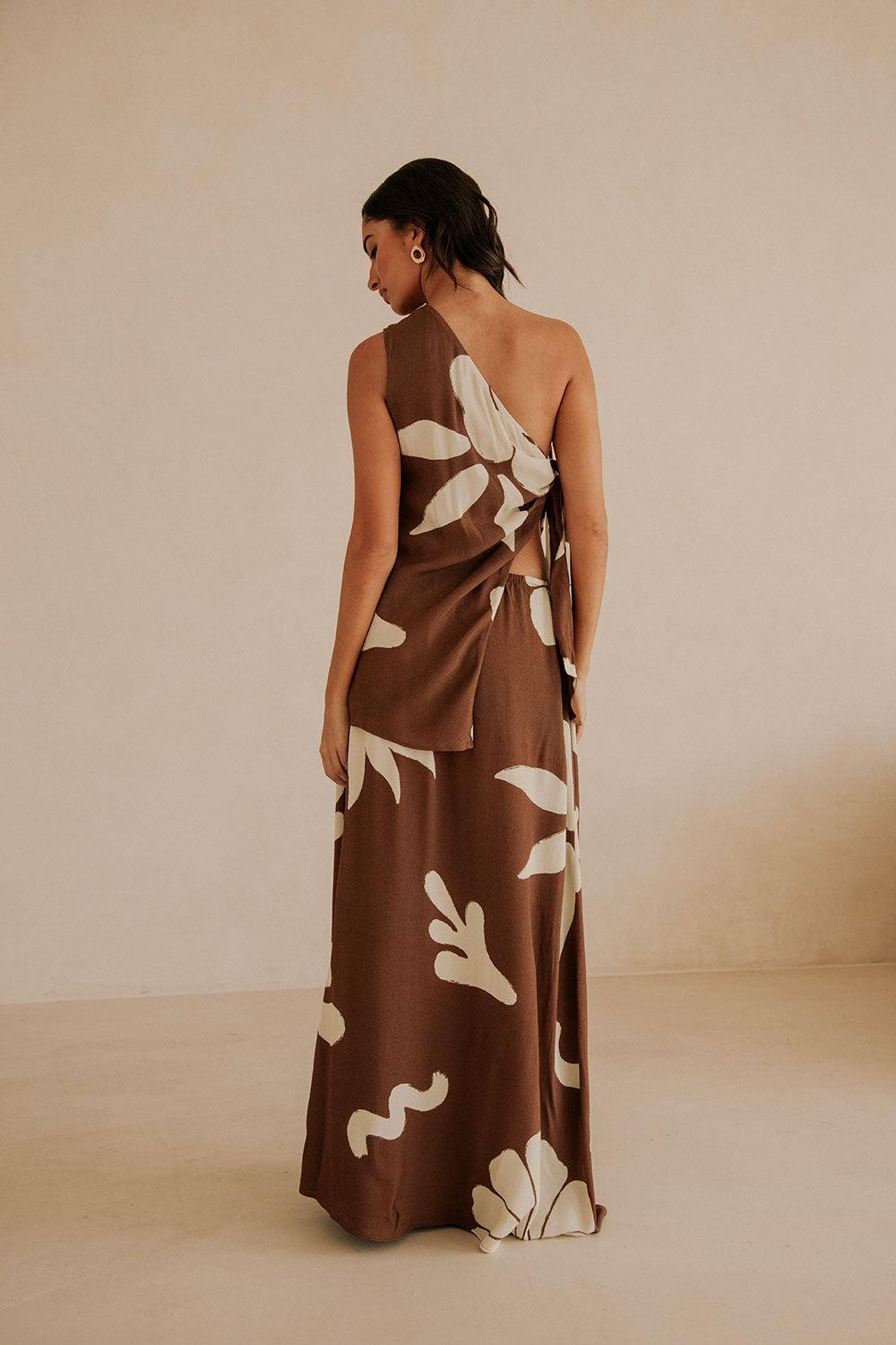 Lessi Dress - Galene Brown Product Image