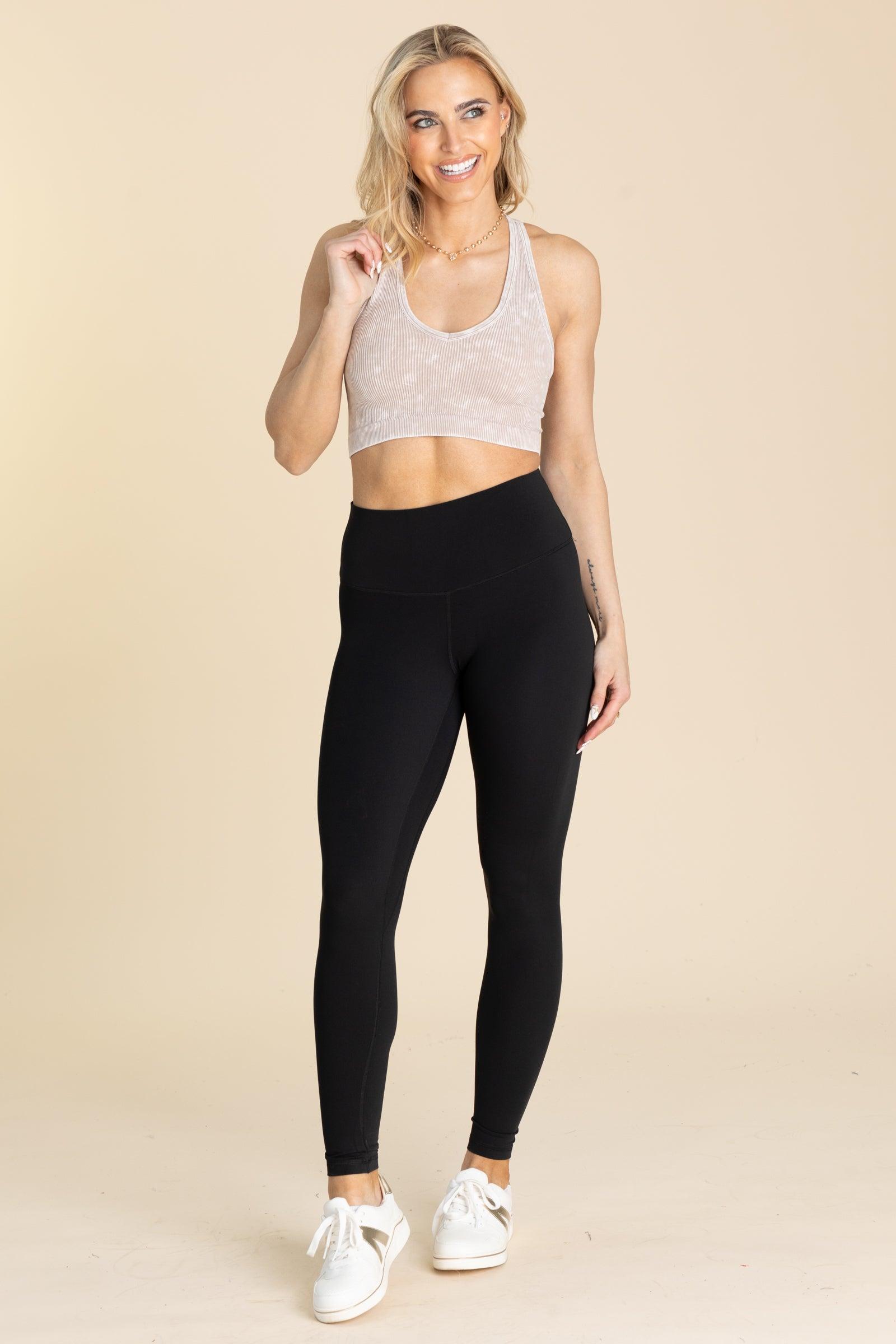 Solid Nylon Active Leggings Product Image