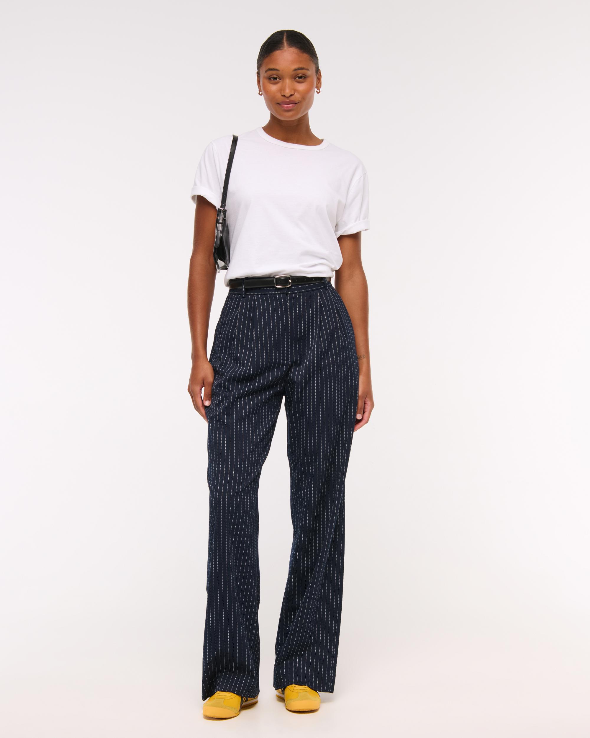 Curve Love A&F Sloane Tailored Wide Leg Pant Product Image
