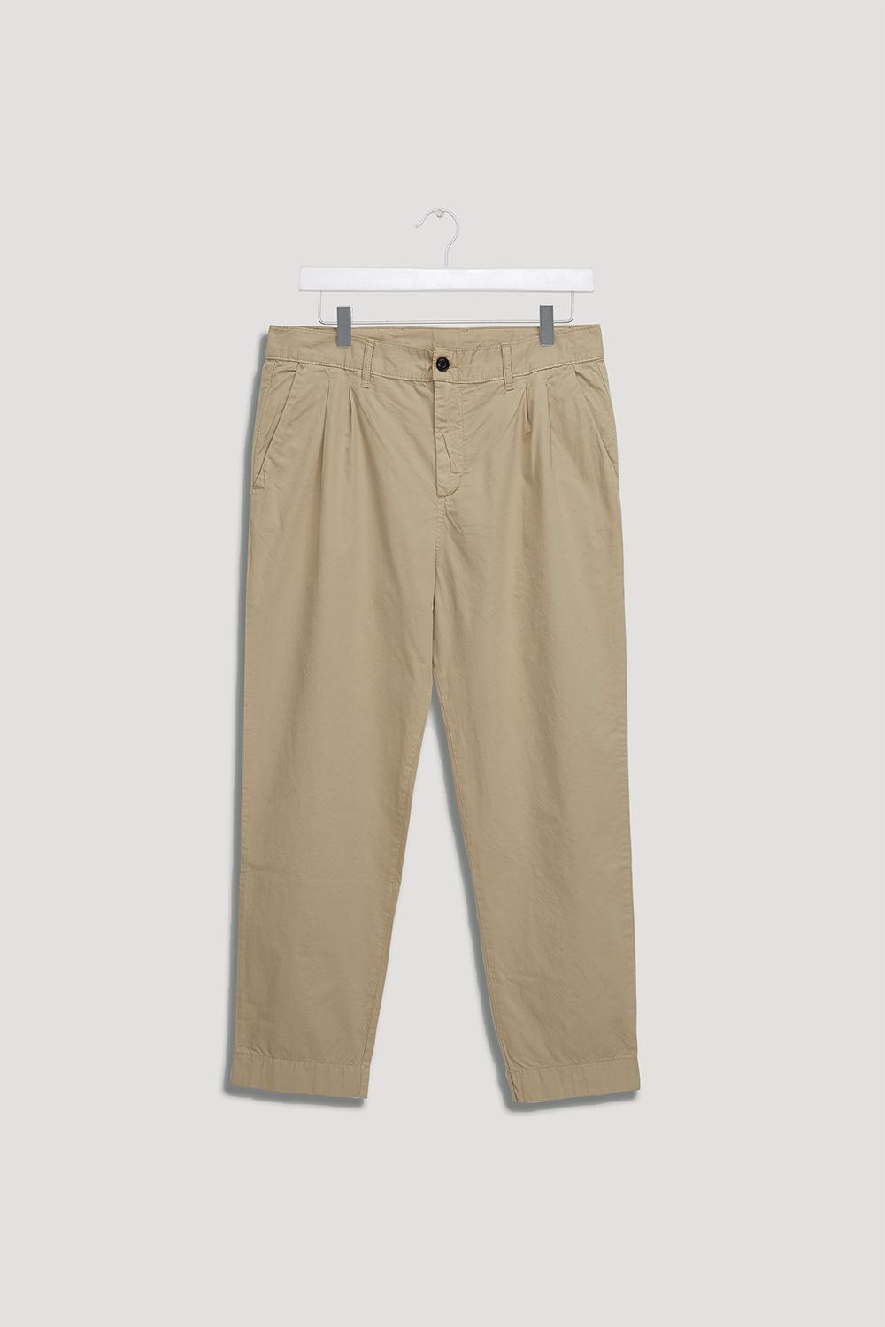 Organic Twill Double Pleated Trouser Product Image