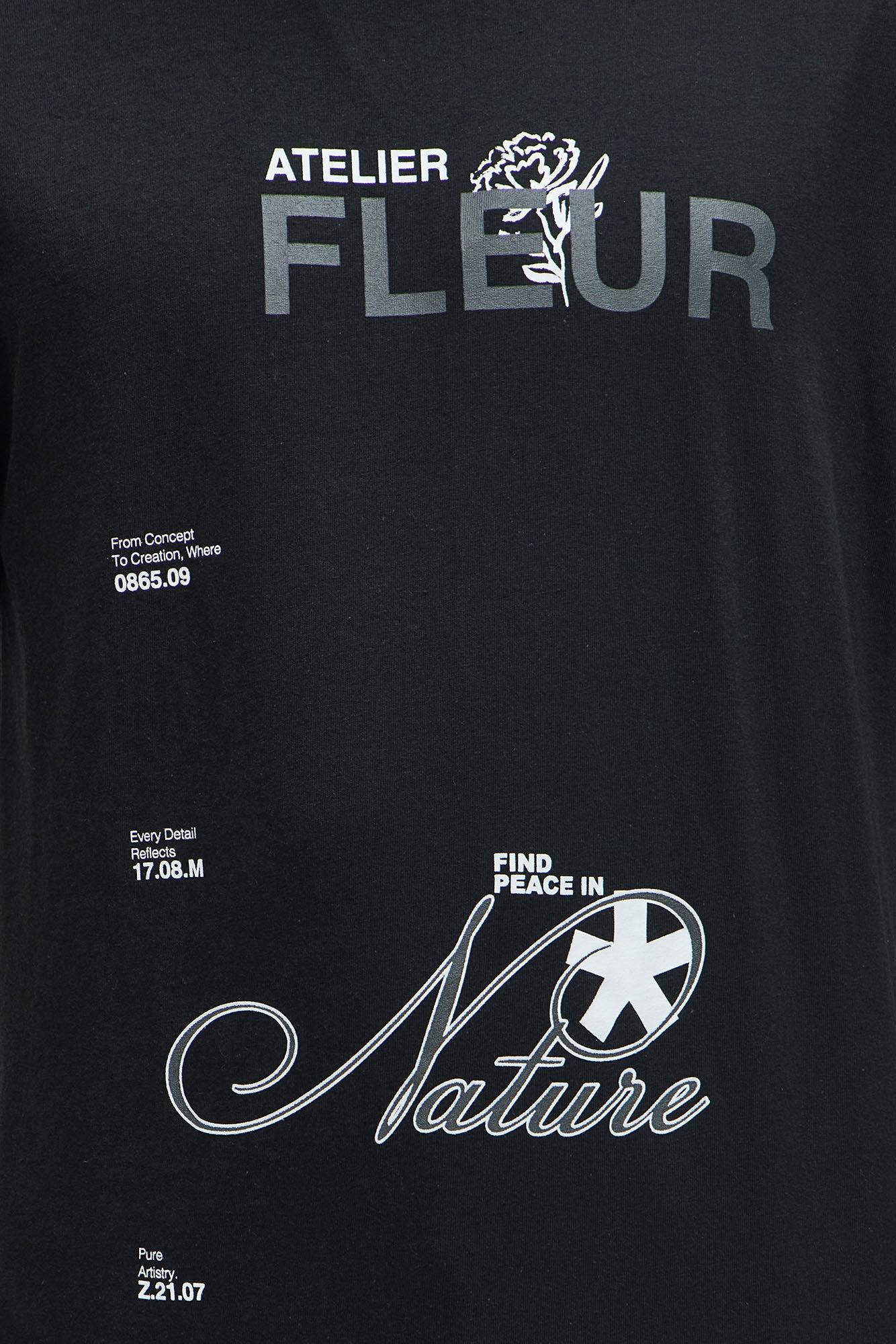 Find Peace In Nature Short Sleeve Tee - Black Product Image