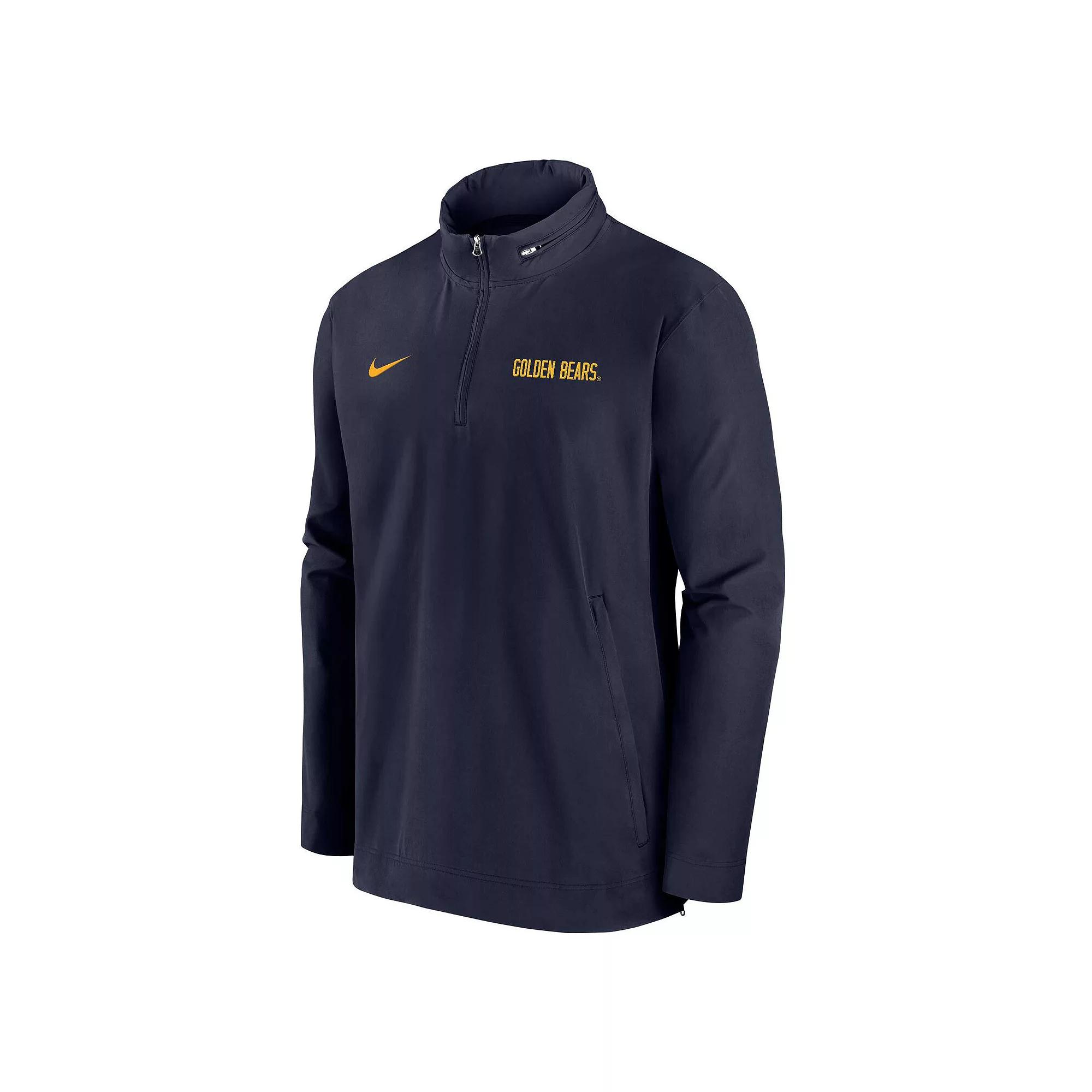 Men's Nike Navy Cal Bears 2024 Sideline Coach Quarter-Zip Hoodie Jacket,  Product Image