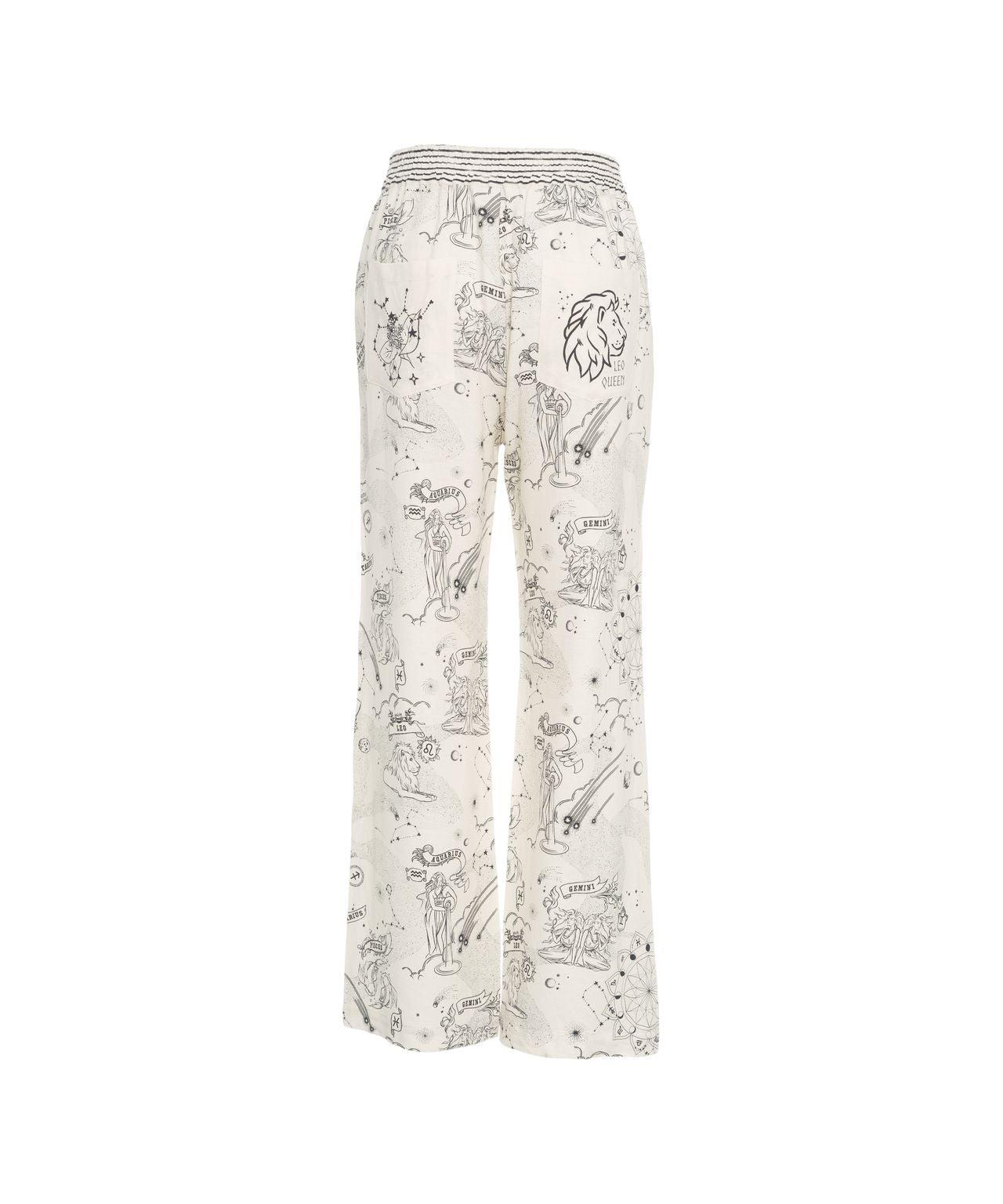 Linen blend blouse with print Product Image