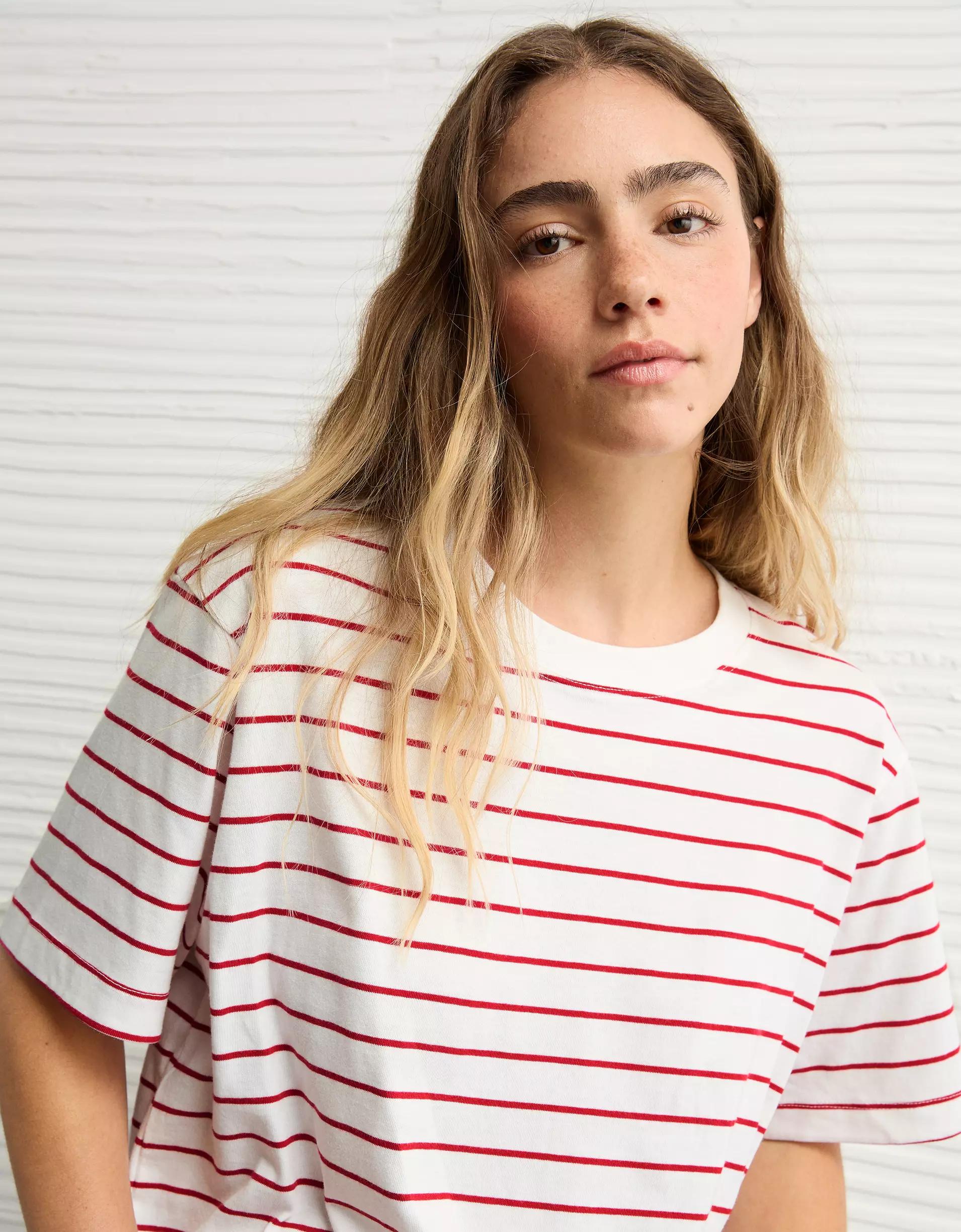AE Boxy Striped T-Shirt Product Image