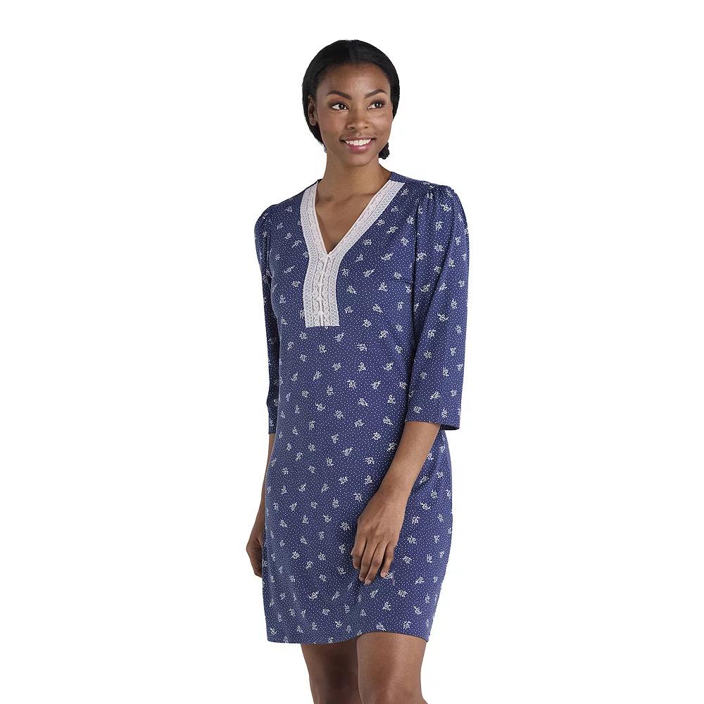 Women's Miss Elaine Essentials Micro Velvet Short Nightgown,  Product Image