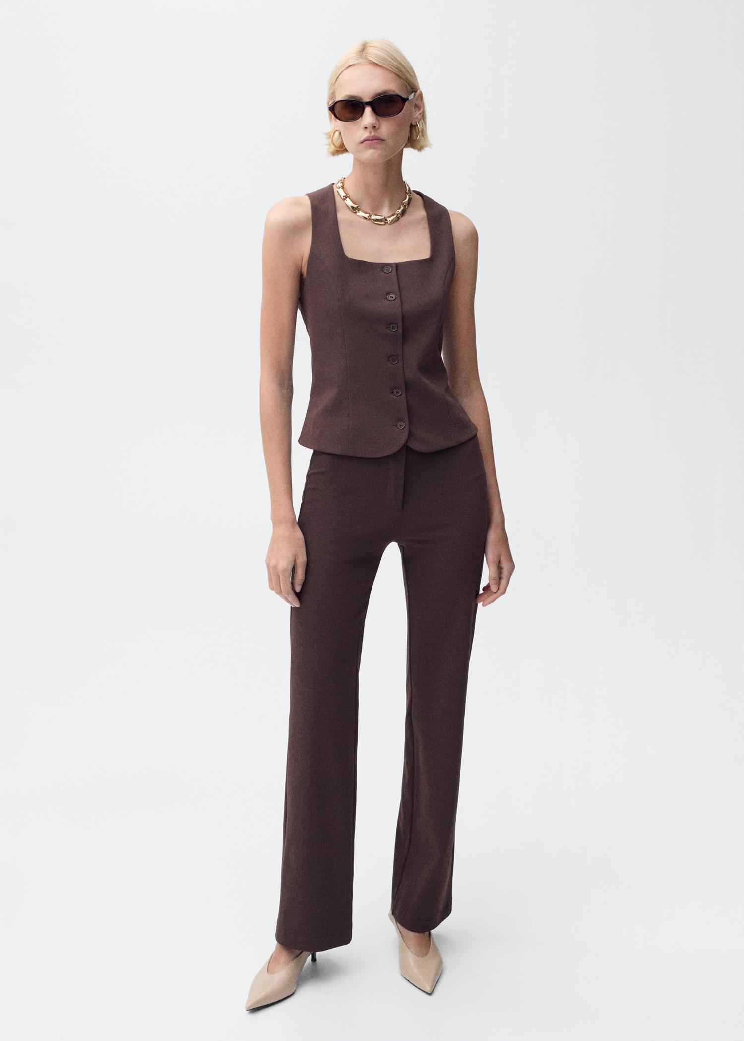 Straight suit trousers - Women | MANGO USA Product Image