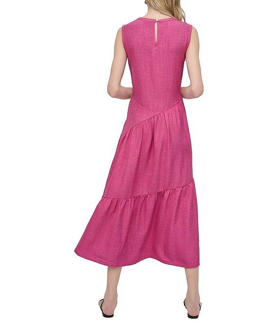 DKNY by Donna Karan Sleeveless Tiered Midi Dress Product Image
