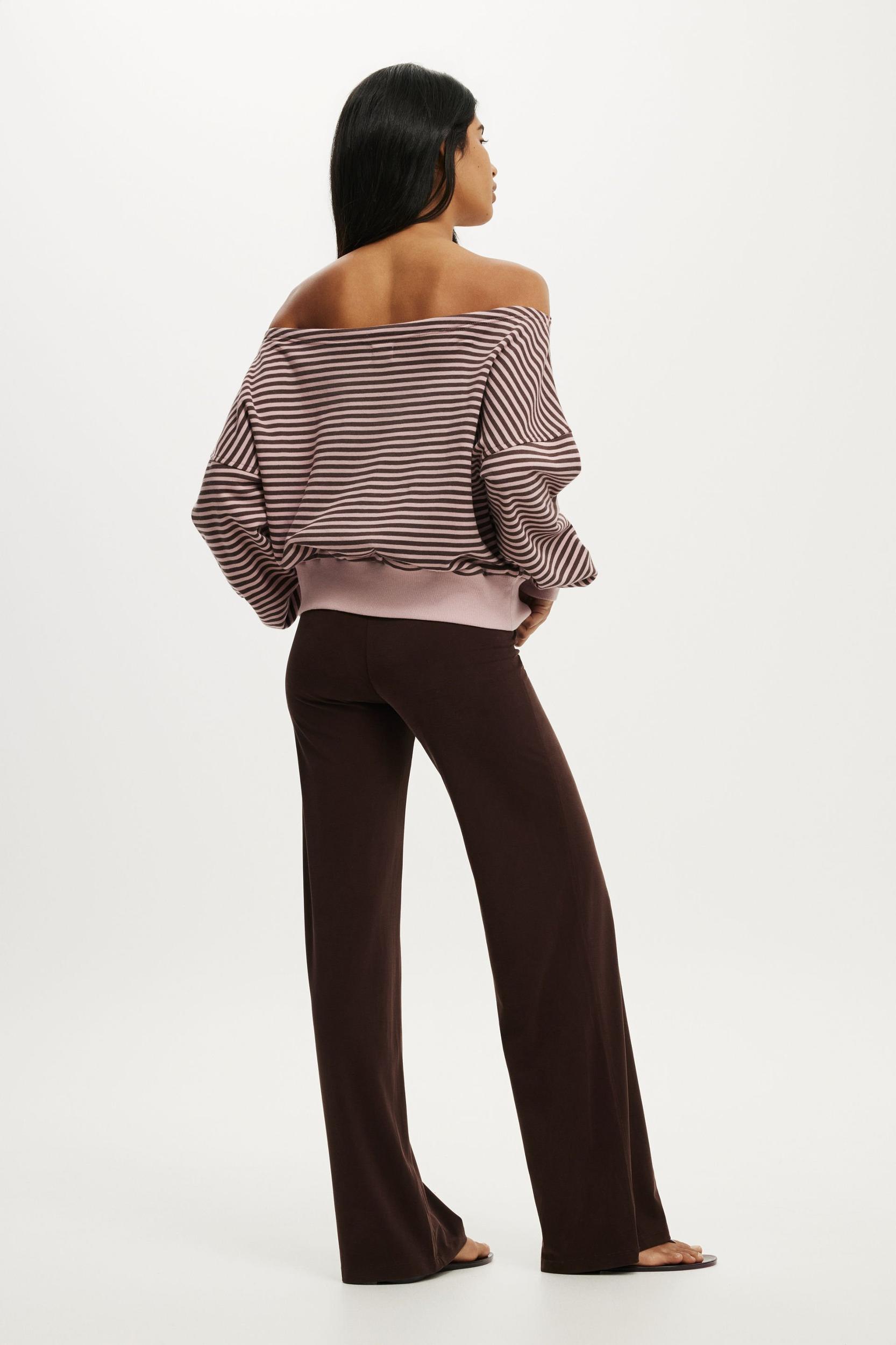 Relaxed Off Shoulder Sweatshirt Product Image