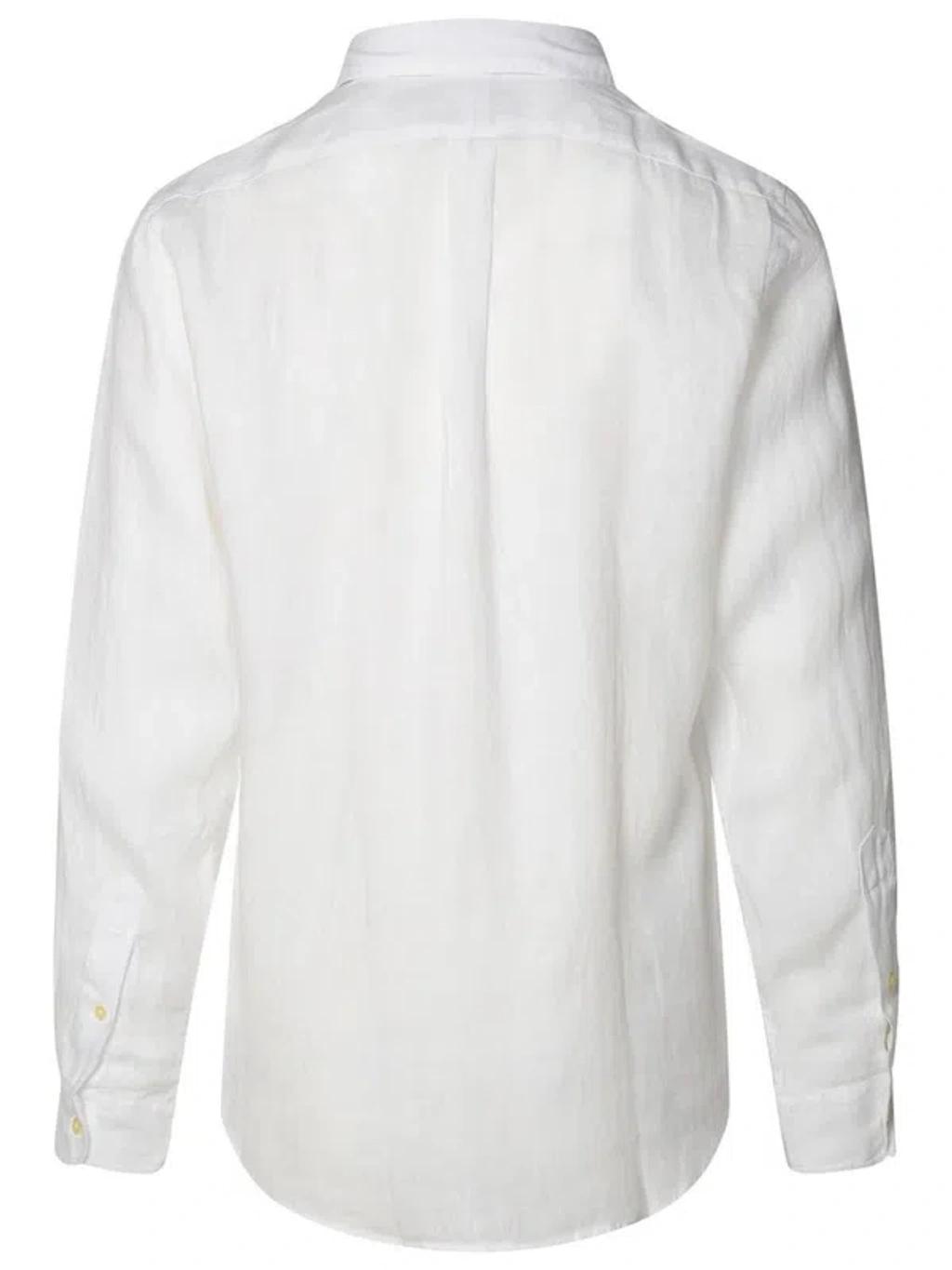 POLO RALPH LAUREN Long Sleeve Sport Shirt Clothing In White Product Image