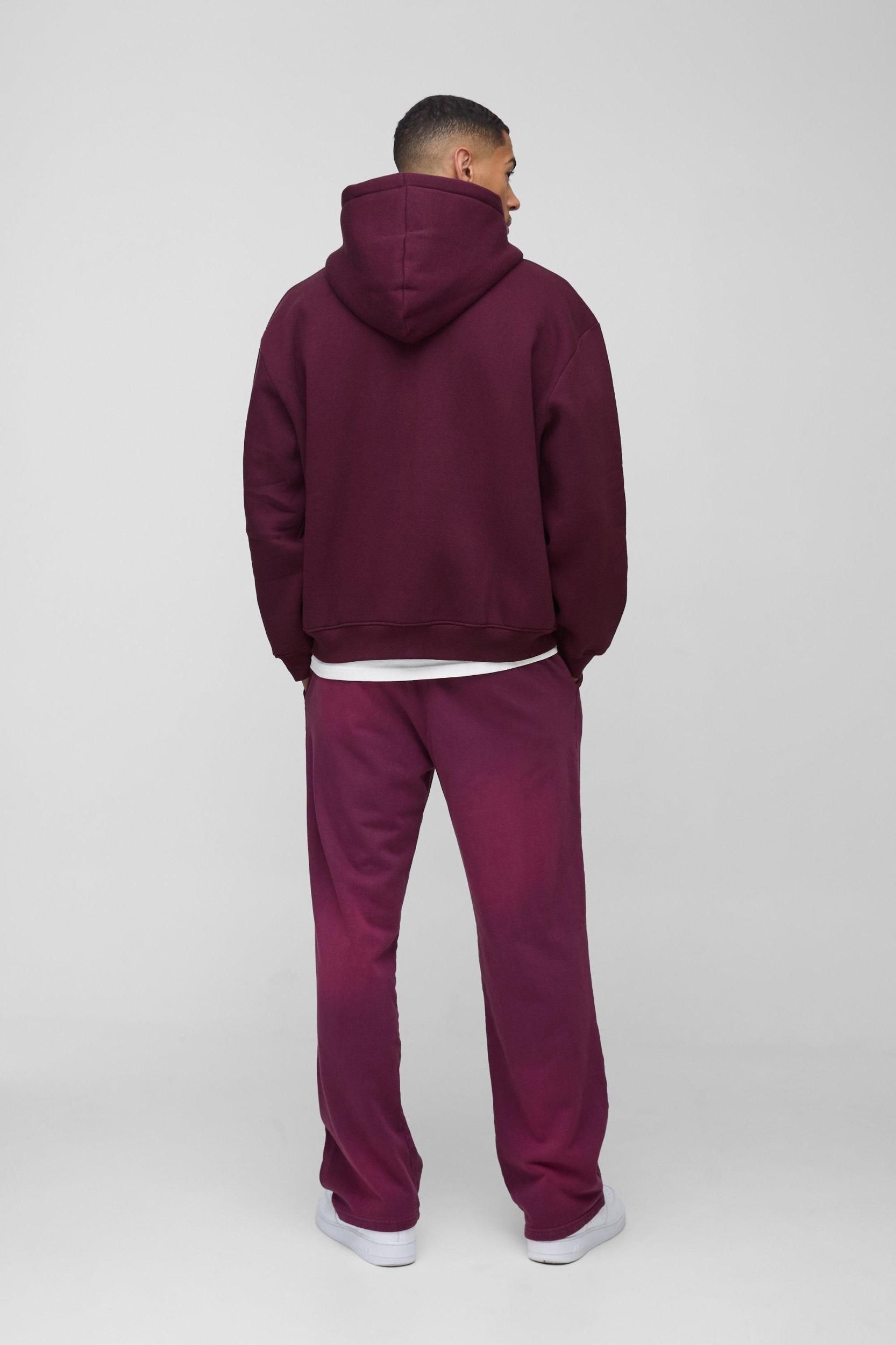 Oversized BM Varsity Applique Zip Through Hoodie | boohooMAN USA Product Image