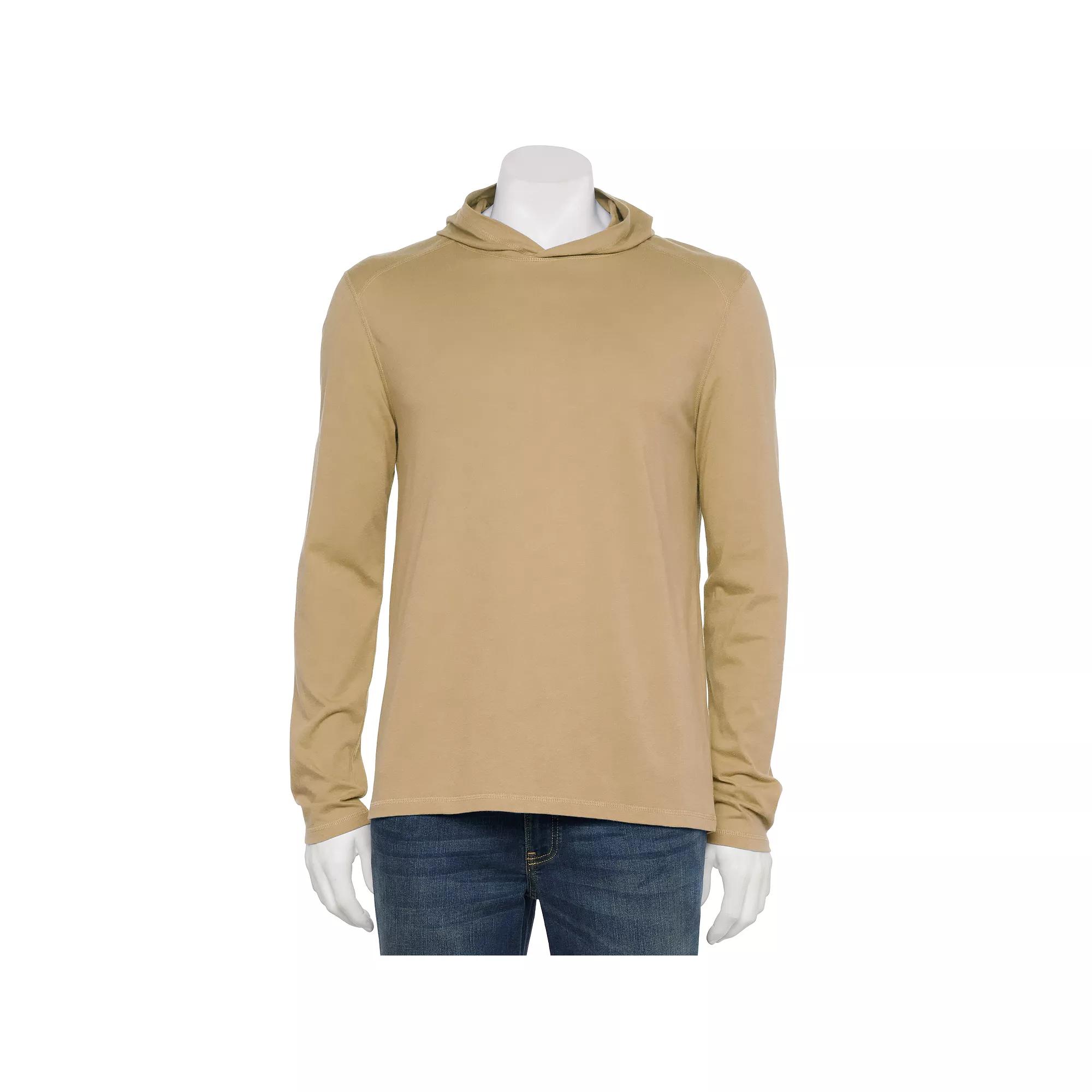 Men's Sonoma Goods For Life® Long Sleeve Hoodie, Size: XXL, Texas Beige Product Image