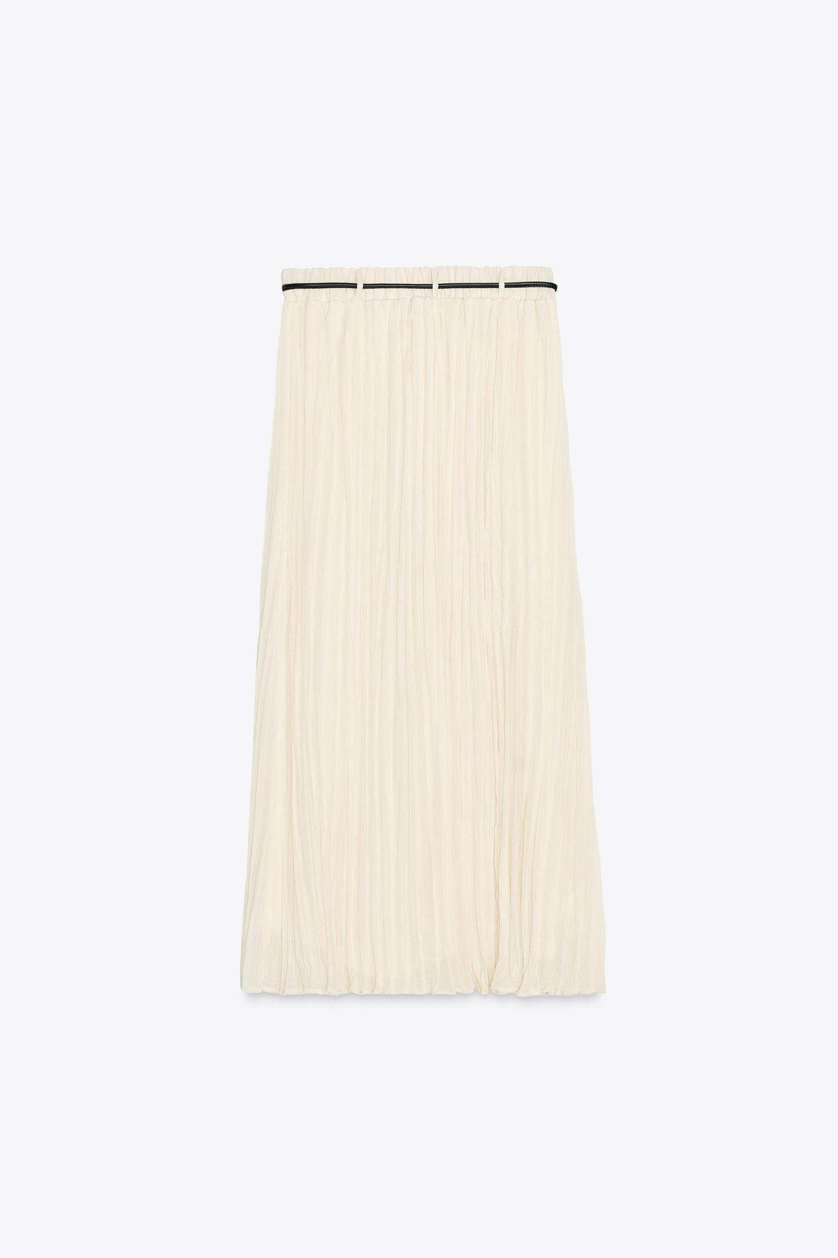 FLOWY SKIRT WITH BELT Product Image