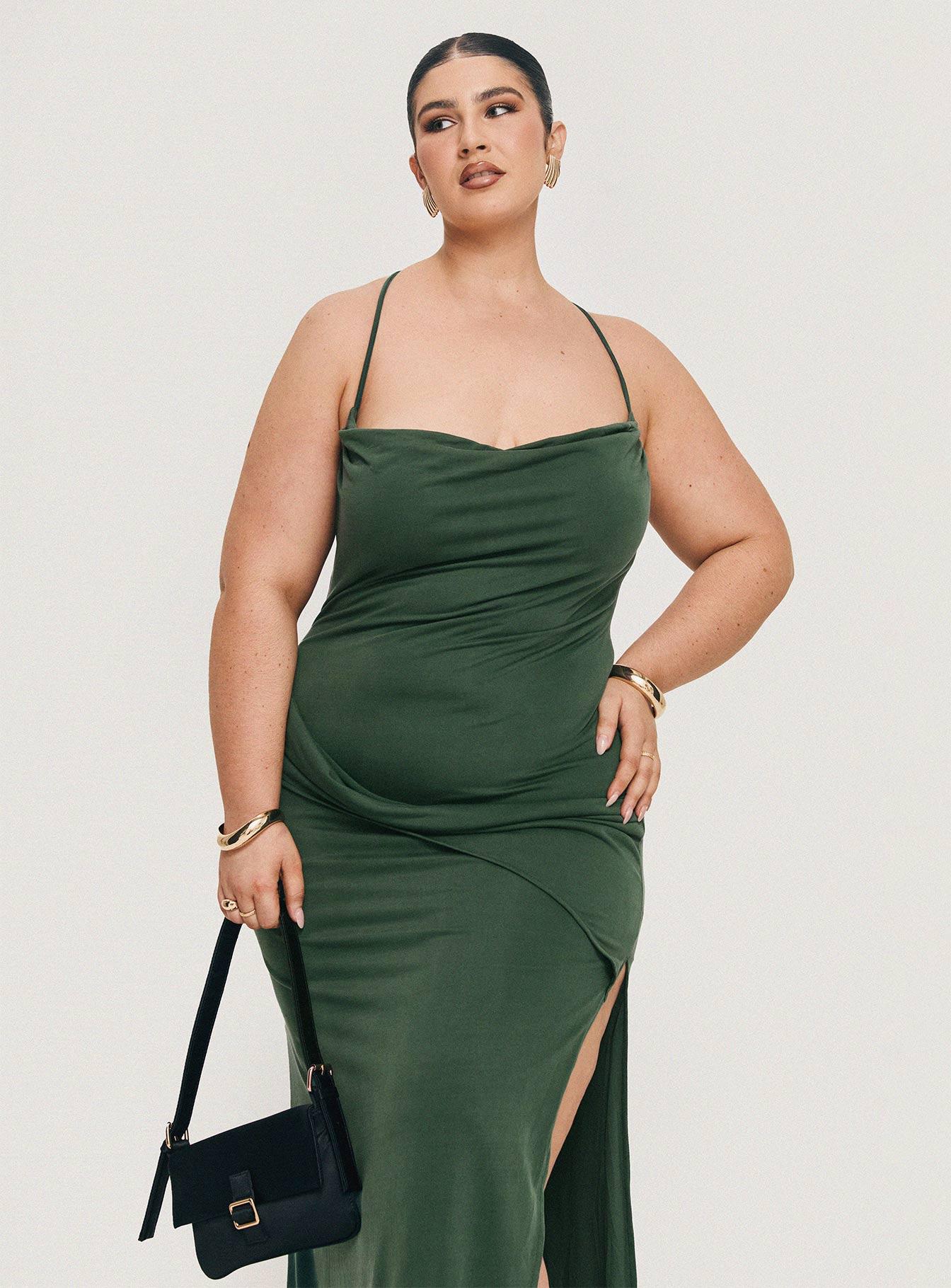 Marchesi Maxi Dress Green Curve Product Image