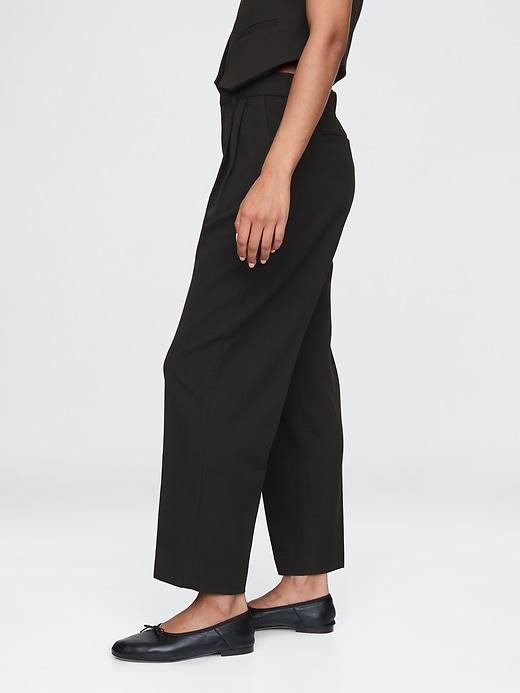 365 High Rise Brushed Twill Pleated Taper Trousers Product Image