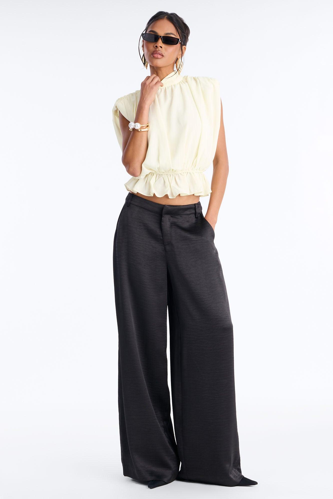 Muse Mode Chiffon Top - Off White Female Product Image