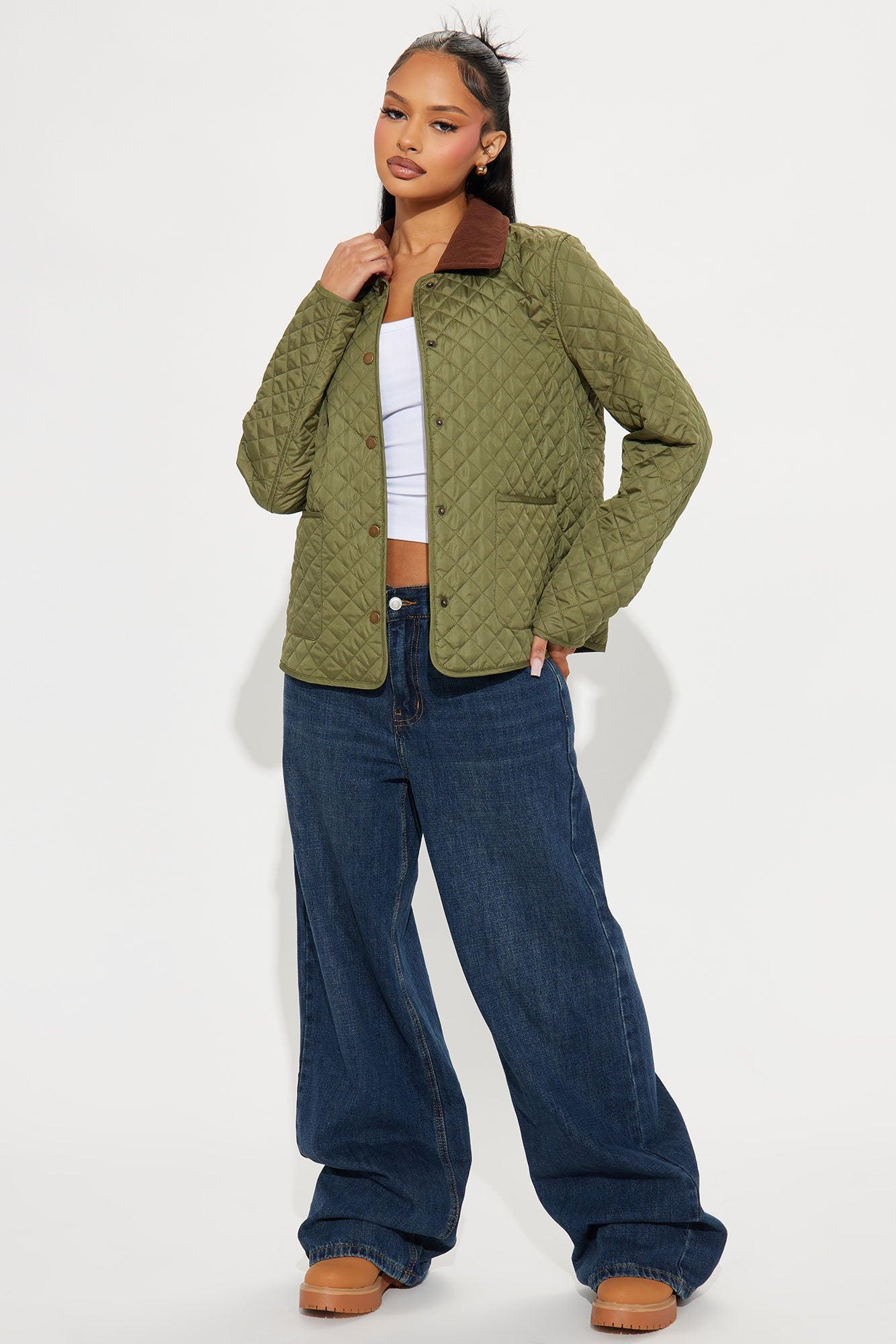 Lissette Quilted Jacket - Olive Product Image